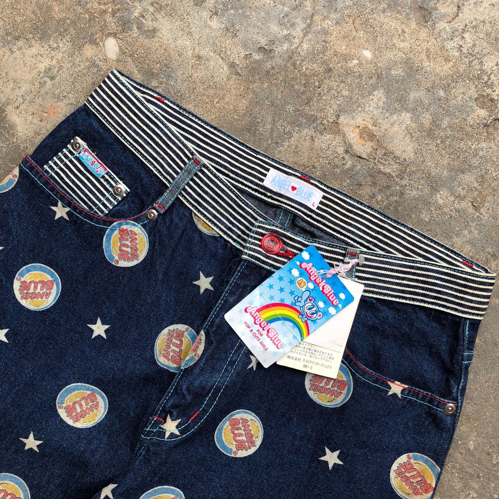 20471120 Angel Blue Full Print Pants Size US 29 - 2 Thumbnail
