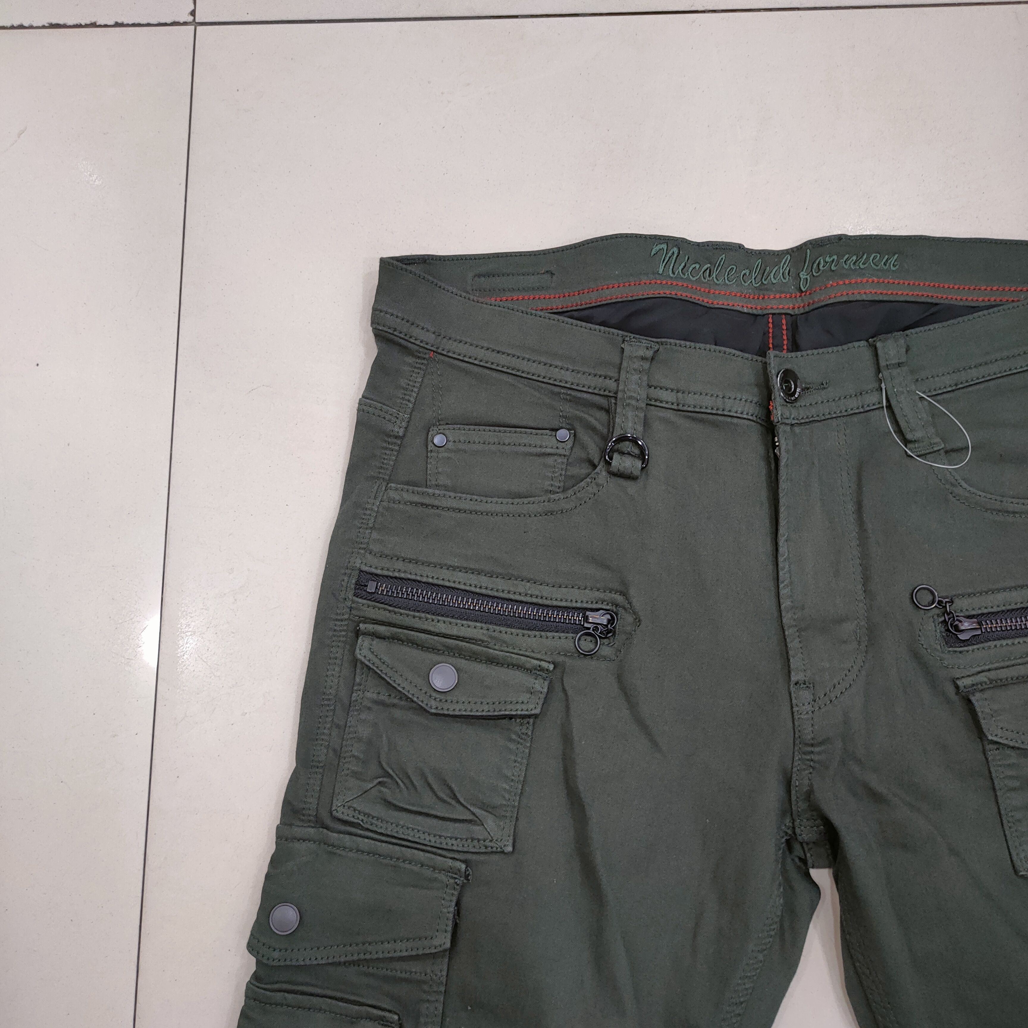Japanese Brand NICOLE MULTIPOCKET GREEN CARGO PANTS Size US 32 / EU 48 - 5 Thumbnail
