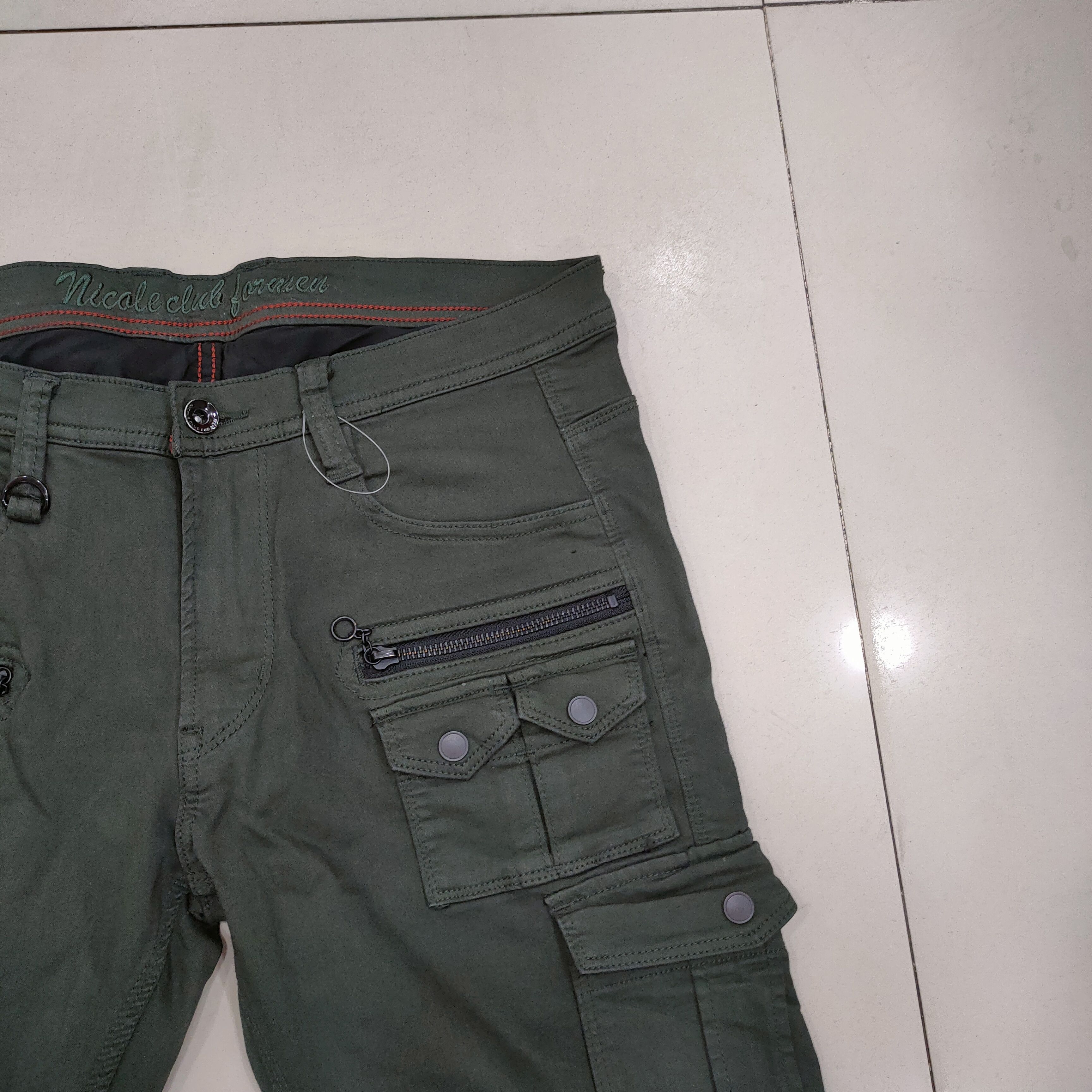 Japanese Brand NICOLE MULTIPOCKET GREEN CARGO PANTS Size US 32 / EU 48 - 6 Thumbnail