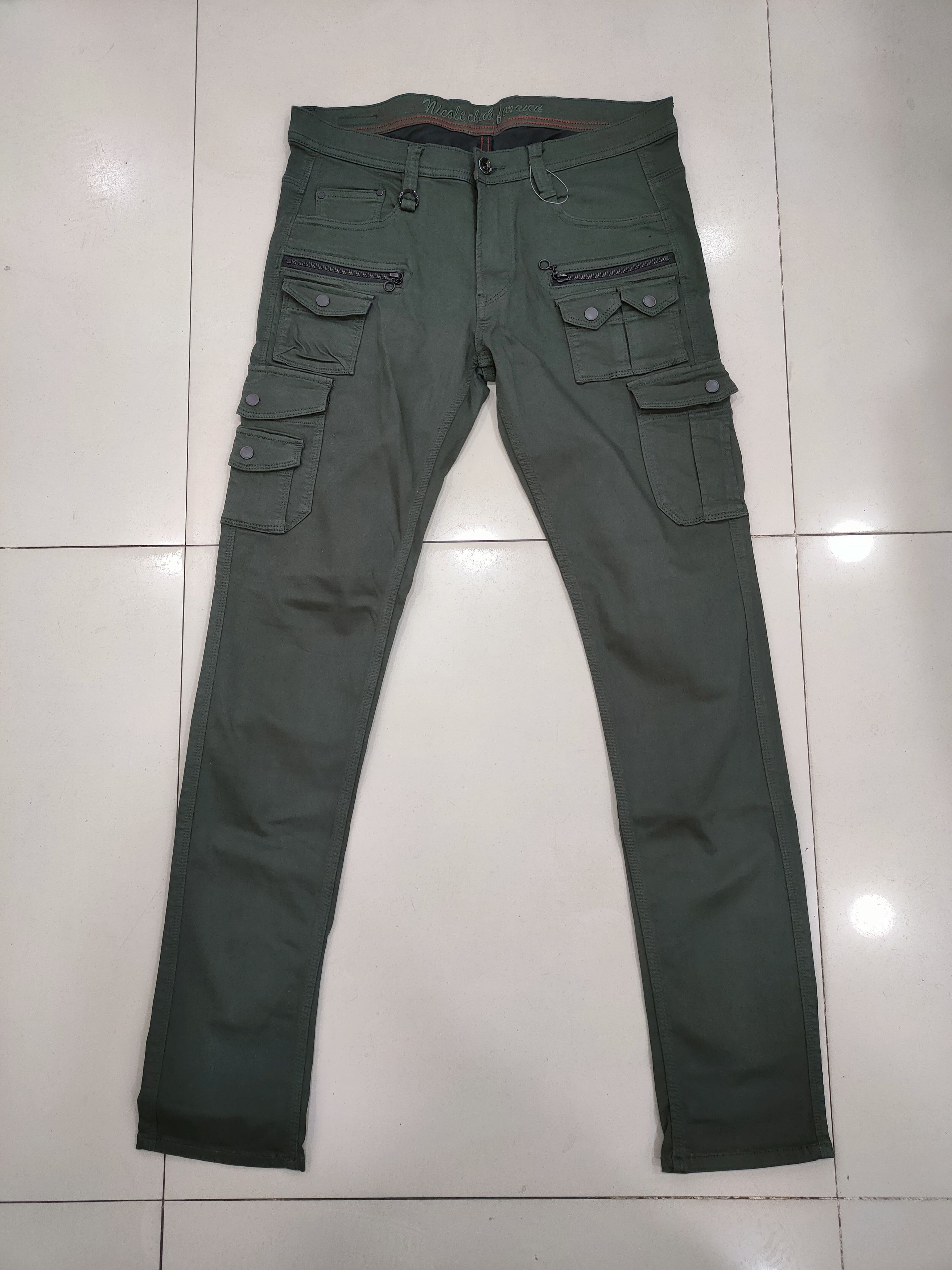 Japanese Brand NICOLE MULTIPOCKET GREEN CARGO PANTS Size US 32 / EU 48 - 1 Thumbnail
