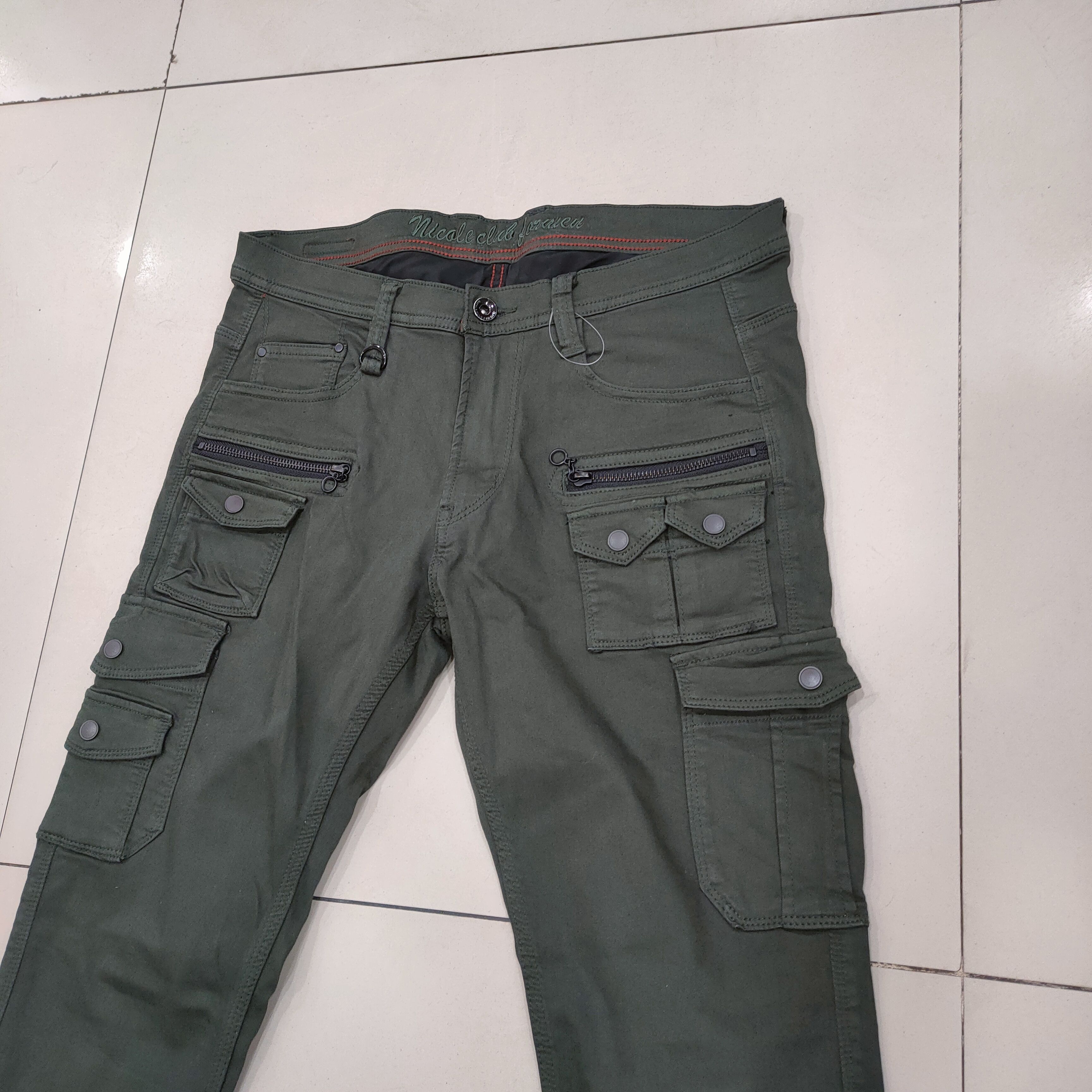 Japanese Brand NICOLE MULTIPOCKET GREEN CARGO PANTS Size US 32 / EU 48 - 4 Thumbnail