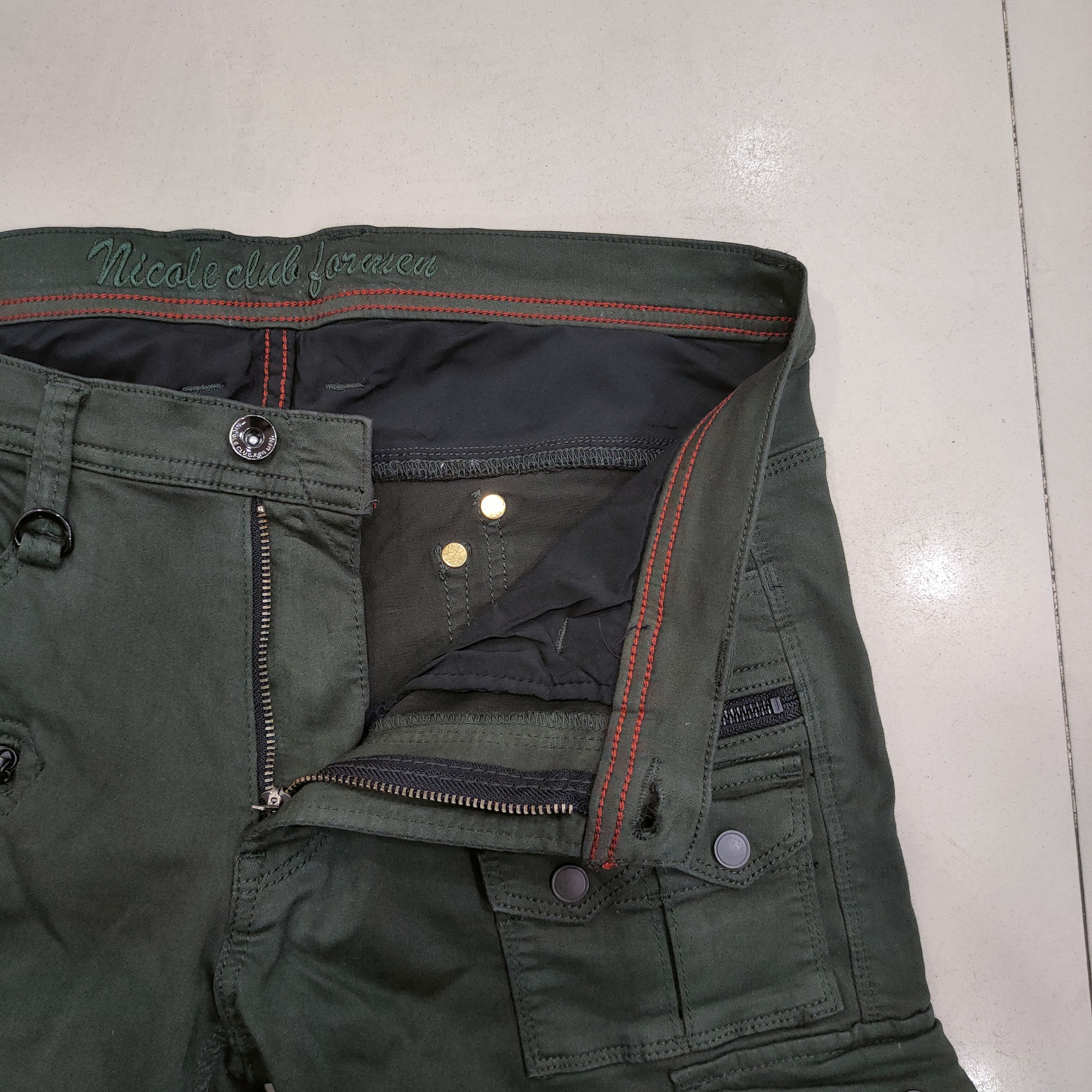 Japanese Brand NICOLE MULTIPOCKET GREEN CARGO PANTS Size US 32 / EU 48 - 7 Thumbnail
