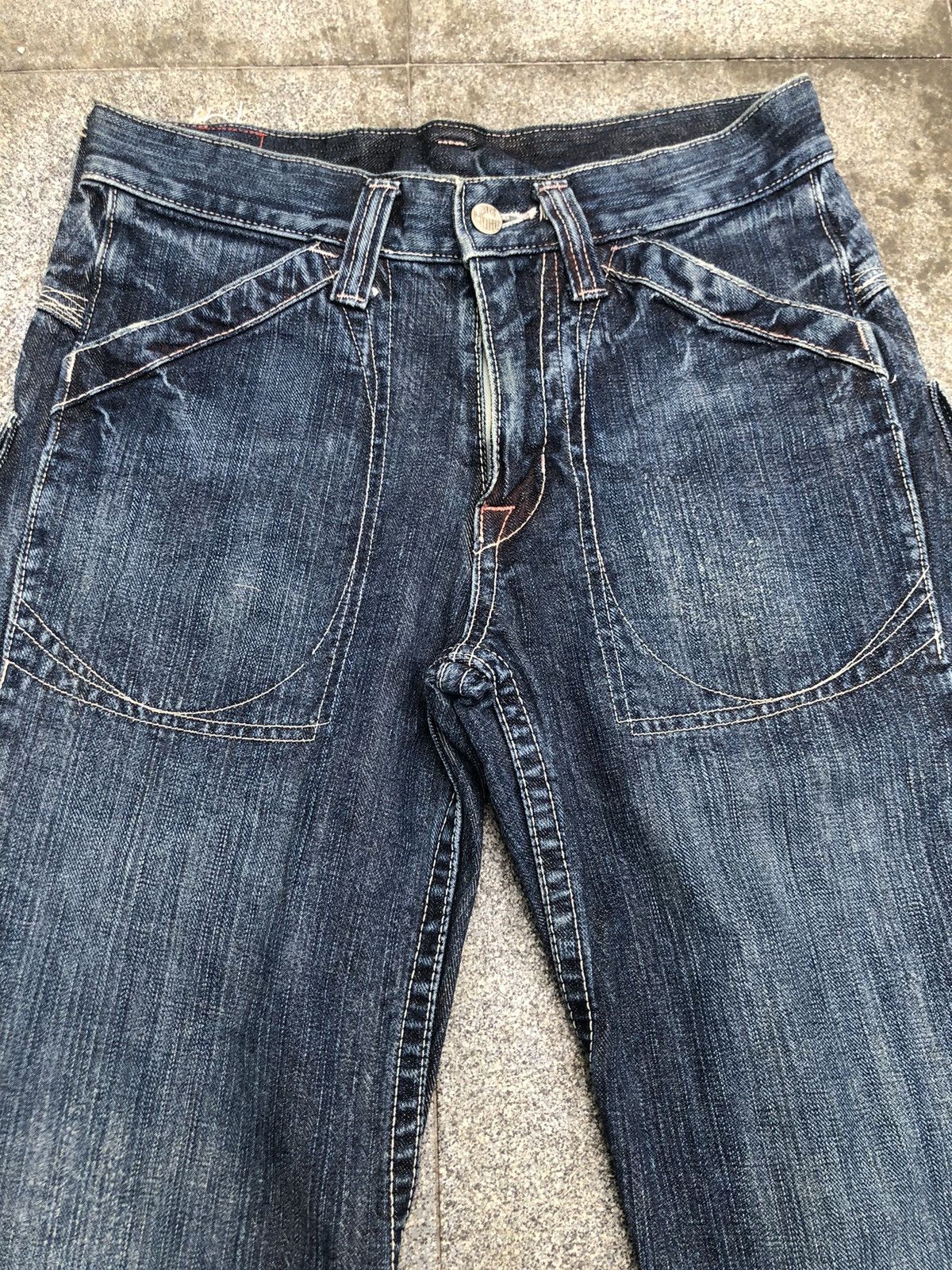 If Six Was Nine Big John Thrashed Ripped denim pants Size US 30 / EU 46 - 4 Thumbnail