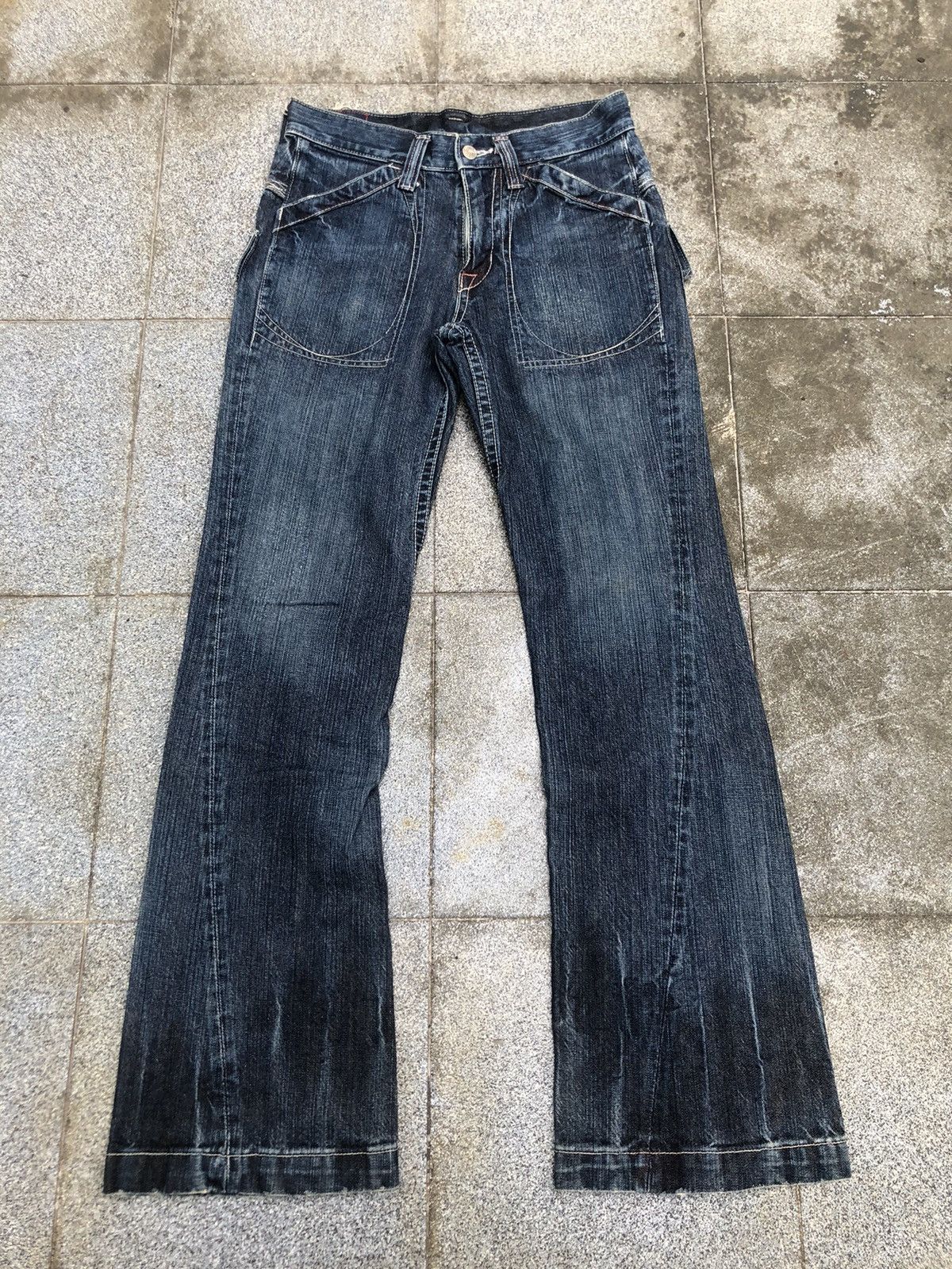 If Six Was Nine Big John Thrashed Ripped denim pants Size US 30 / EU 46 - 2 Thumbnail
