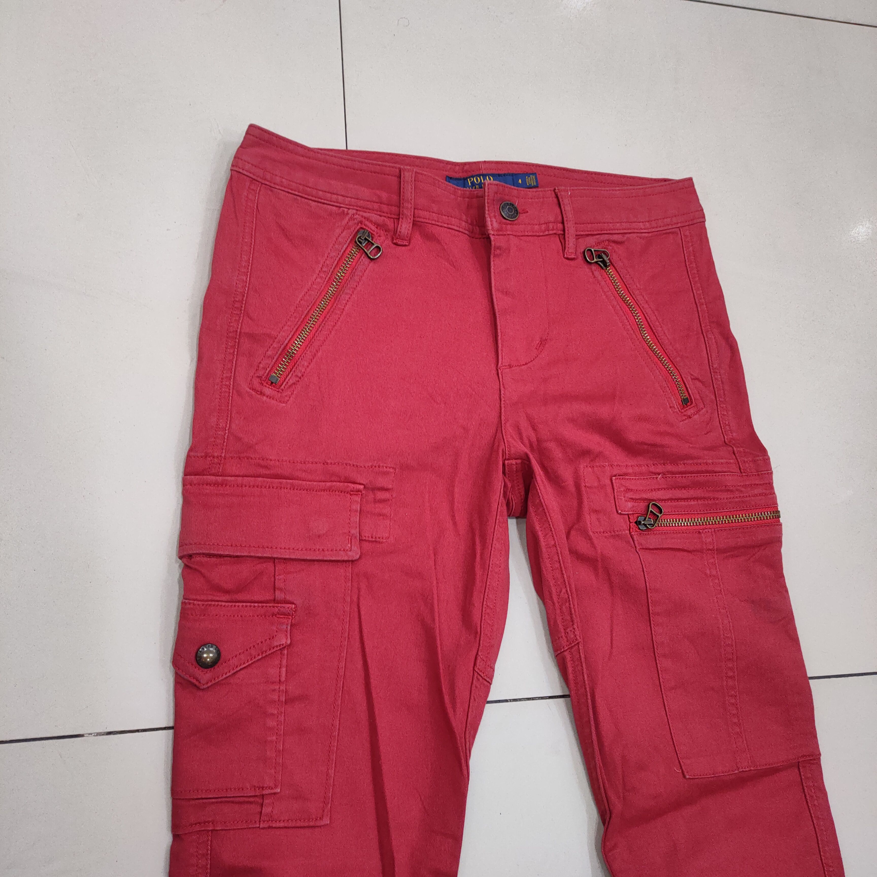 Polo Ralph Lauren POLO RALPH LAUREN FADED RED CARGO PANTS Size US 29 - 4 Thumbnail