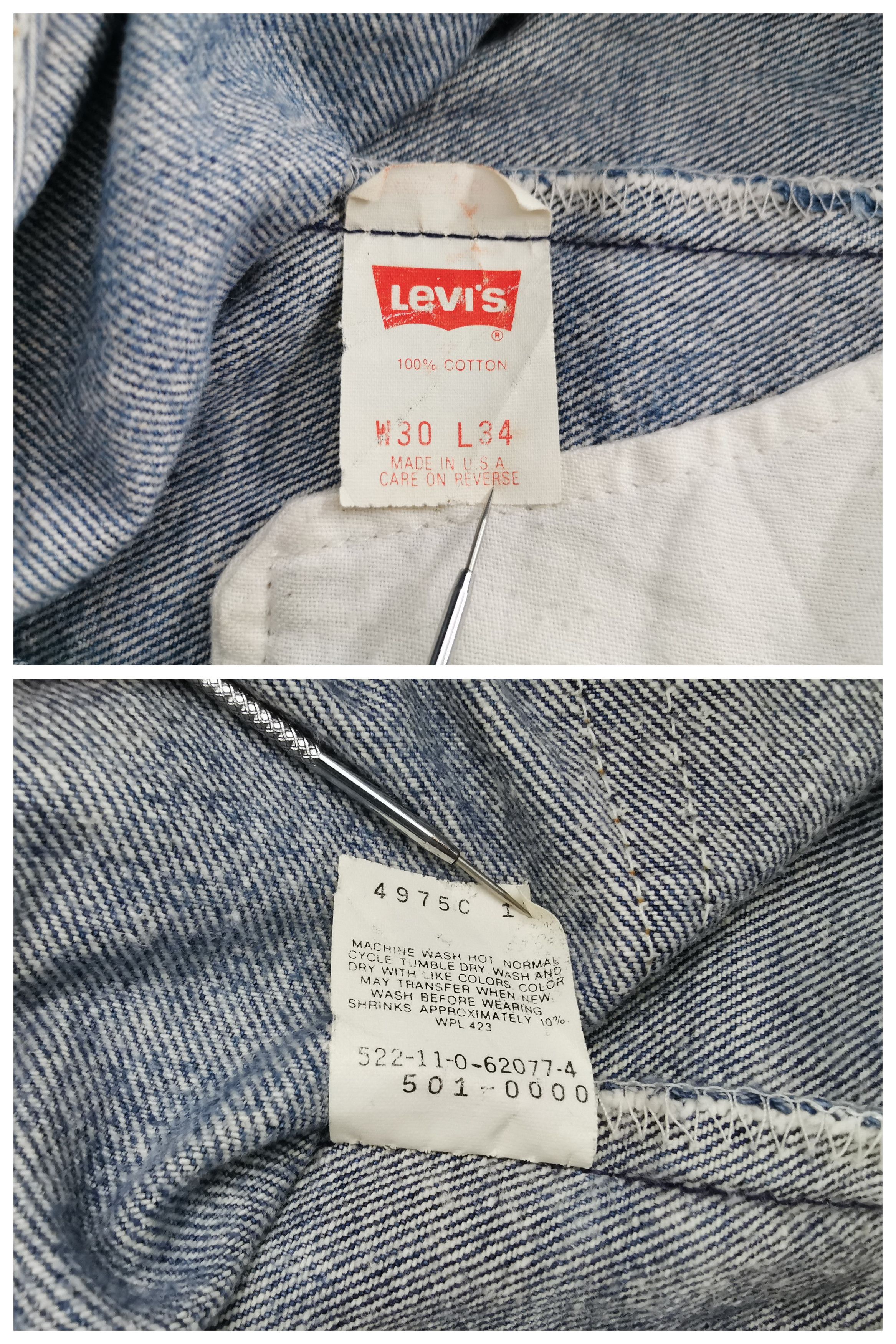 Levi's Levis Lot 501 Big E Selvedge Denim Made In USA Size 29 Size US 29 - 9 Thumbnail