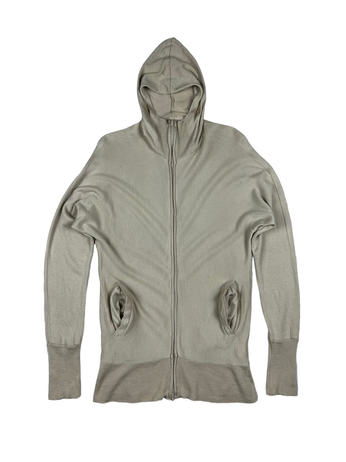 Yohji Yamamoto Vintage Yohji Yamamoto SS90 Cashmere Zipper Gorpcore Hoodie Size US M / EU 48-50 / 2 - 10 Thumbnail