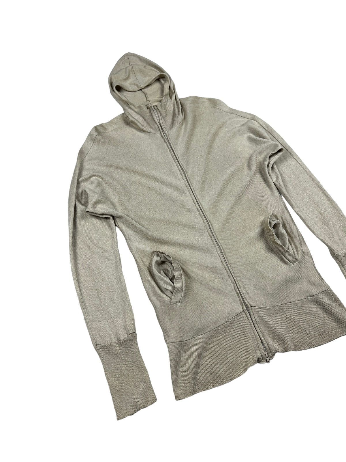 Yohji Yamamoto Vintage Yohji Yamamoto SS90 Cashmere Zipper Gorpcore Hoodie Size US M / EU 48-50 / 2 - 5 Thumbnail