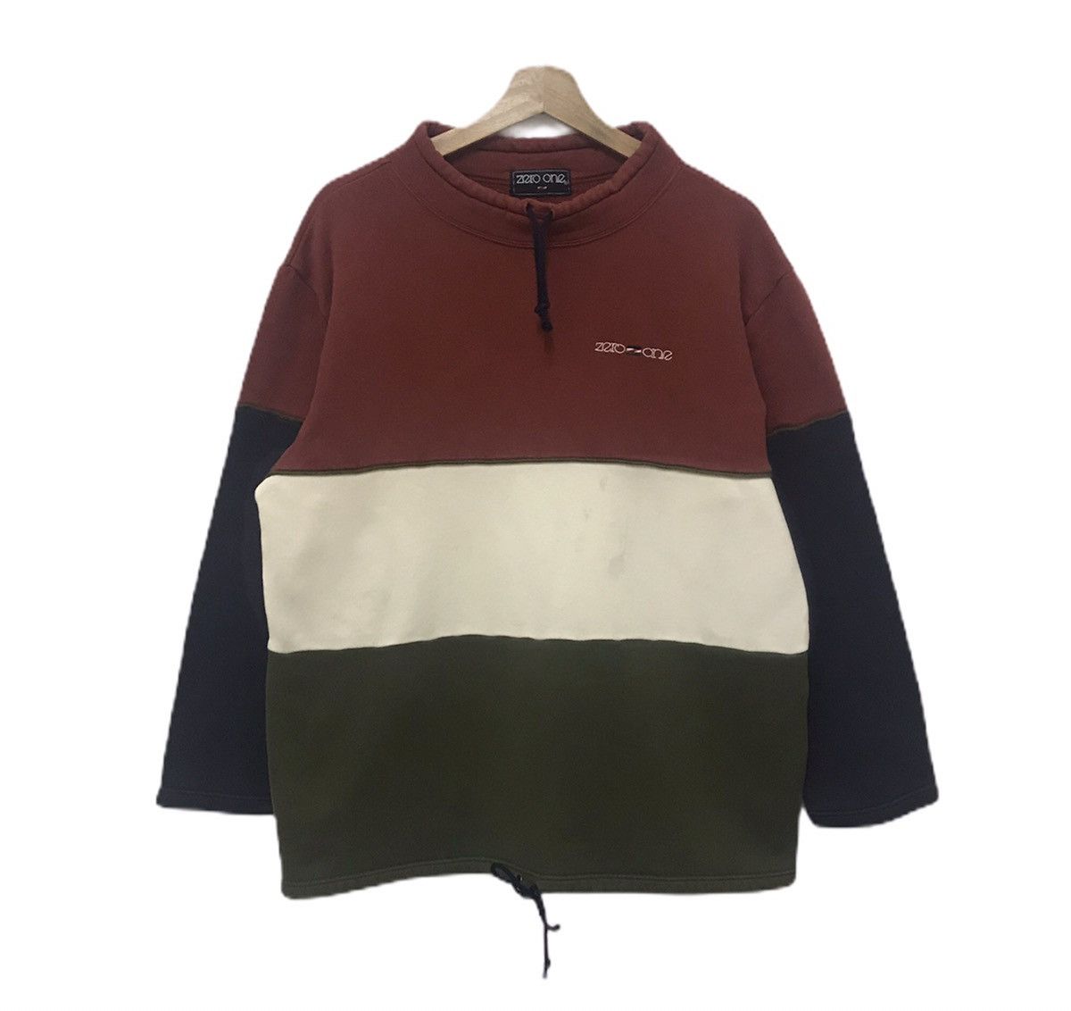 Japanese Brand 90s Vintage ZERO ONE Sweatshirts Jumper Size US M / EU 48-50 / 2 - 2 Thumbnail