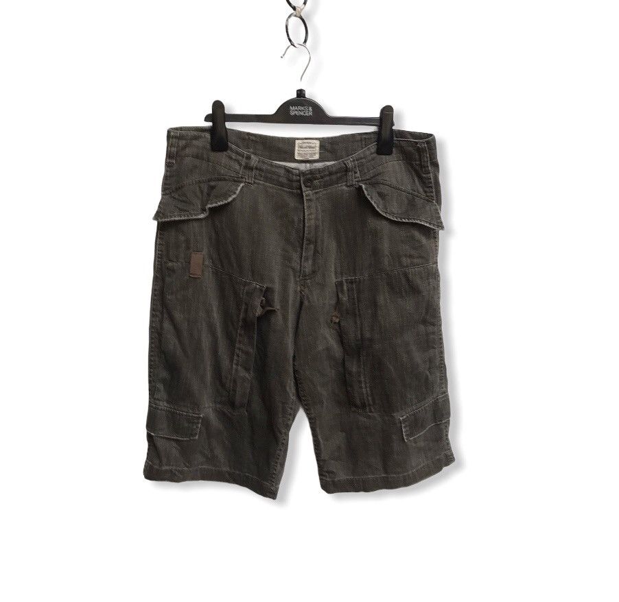 image of Vintage Bicol Bird Multy Big Picket Short Pants in Dark Green, Men's (Size 36)