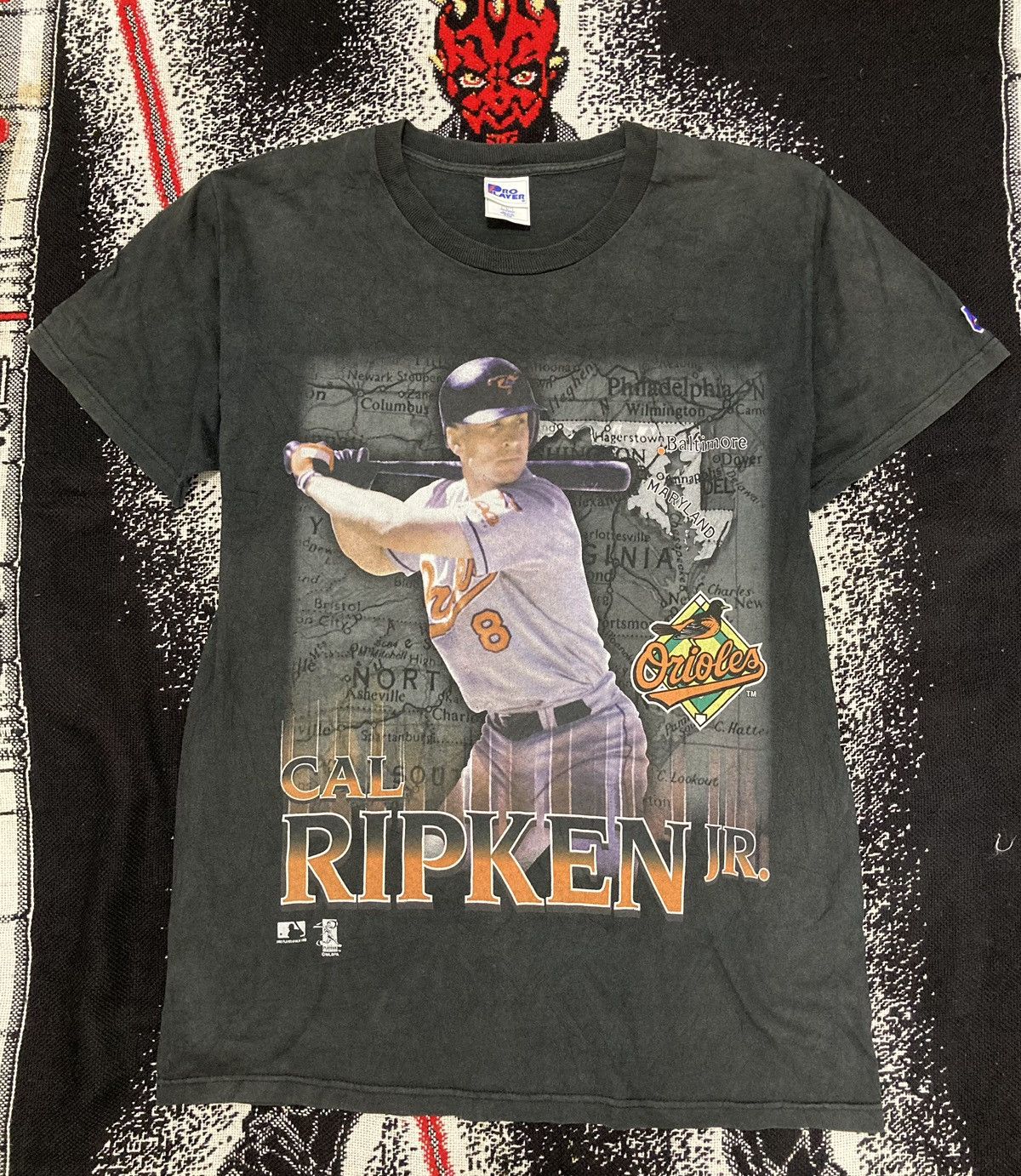VTG 90s Baltimore Orioles Cal Ripken Jr TShirt By Pro Player