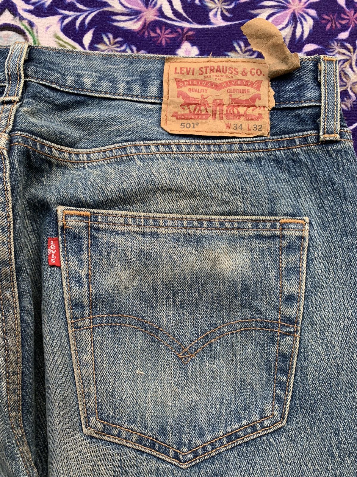 If Six Was Nine × Vintage Vintage Levis 501 Faded Wash Size US 39 - 14 Thumbnail