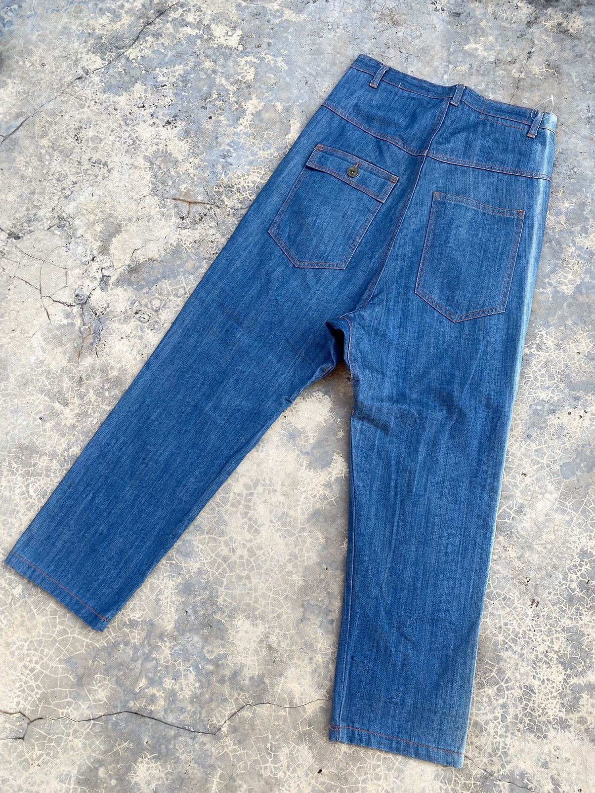 Japanese Brand GGD Japan Sun Faded Dropped Crotch Pant Size US 30 / EU 46 - 2 Thumbnail