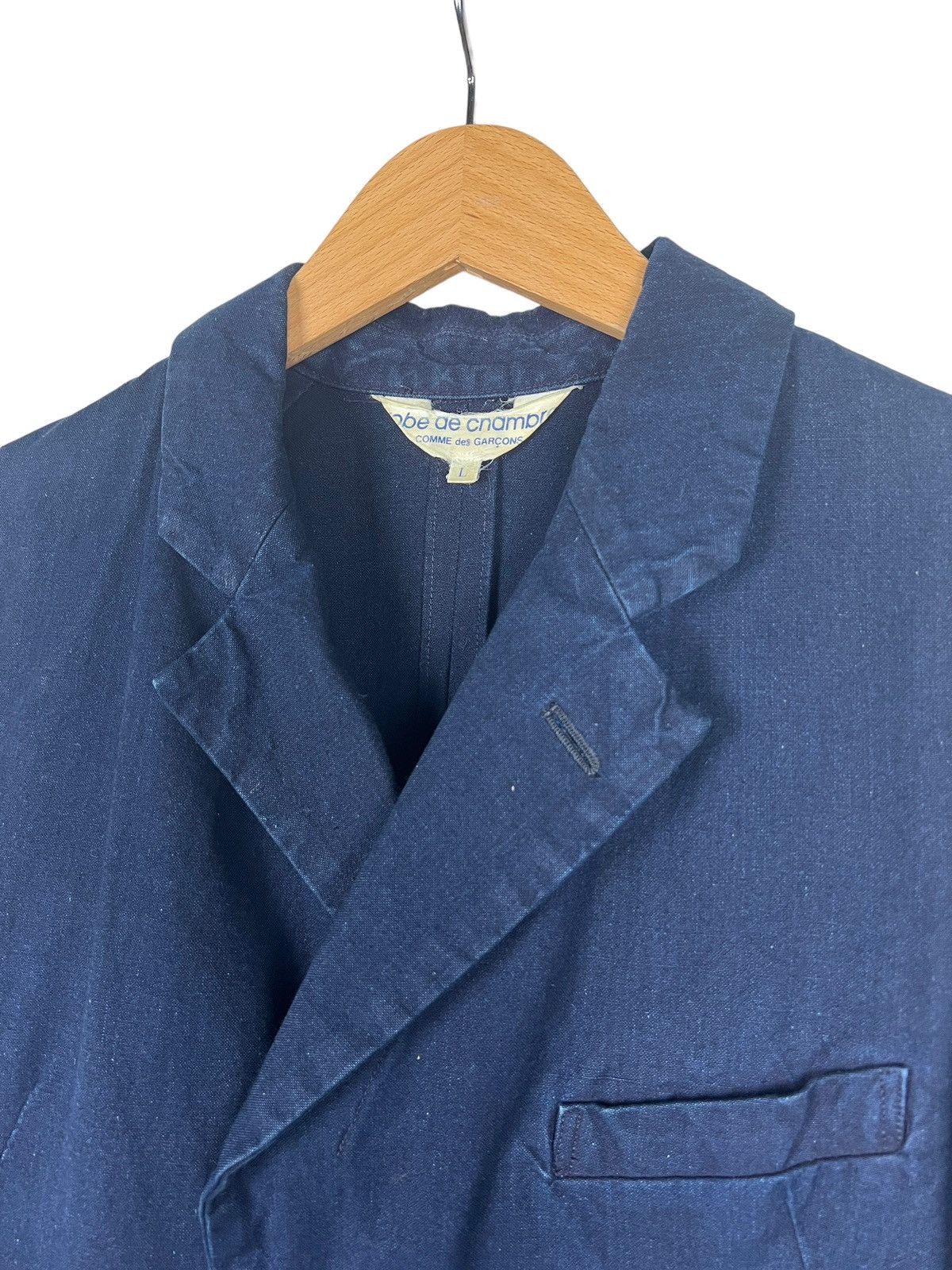 Comme des Garcons Robe De Chambre CDG AW2003 Indigo Tuxedo Fishtail Jacket Size US S / EU 44-46 / 1 - 6 Thumbnail