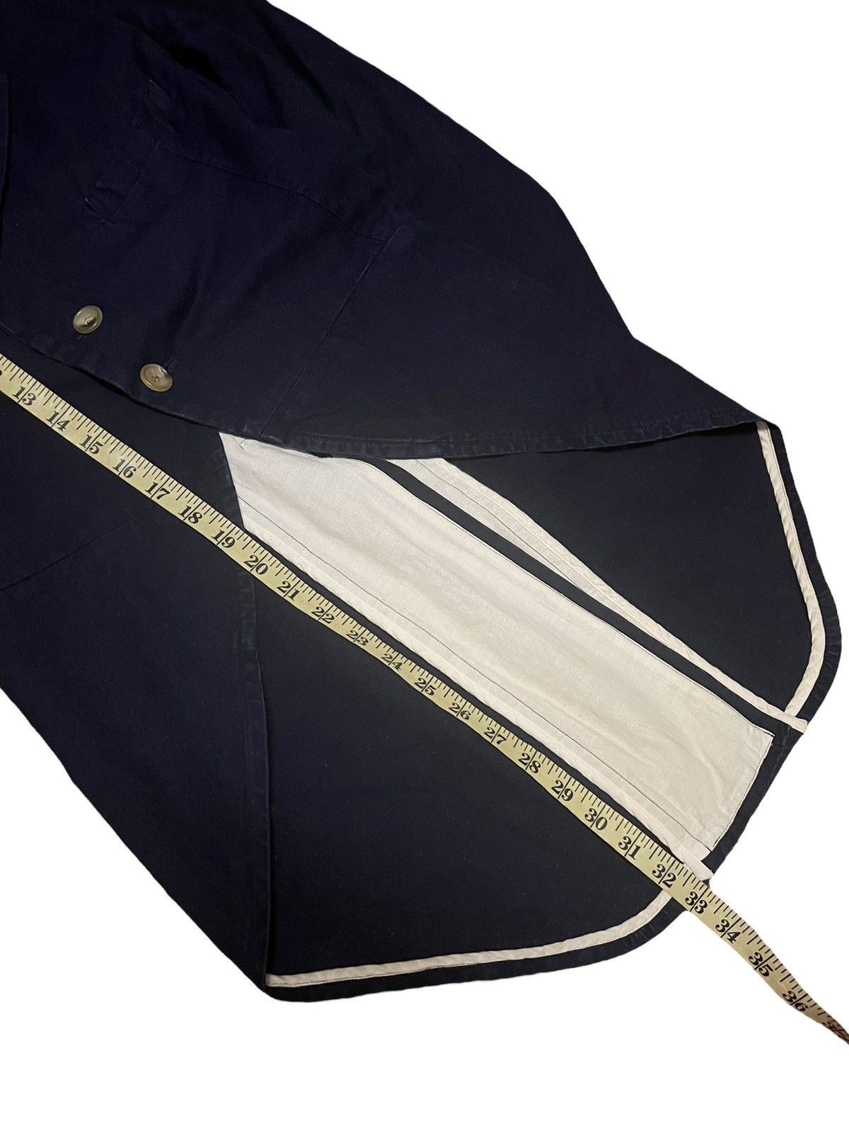 Comme des Garcons Robe De Chambre CDG AW2003 Indigo Tuxedo Fishtail Jacket Size US S / EU 44-46 / 1 - 12 Thumbnail