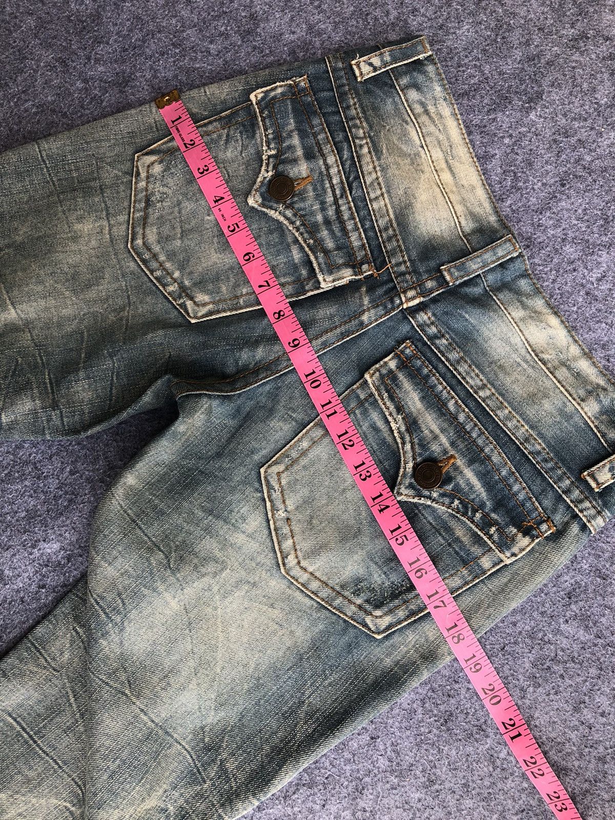 Japanese Brand Rare🔥Japanese Agate Label Distressed Flared Jeans Size 31" - 18 Thumbnail