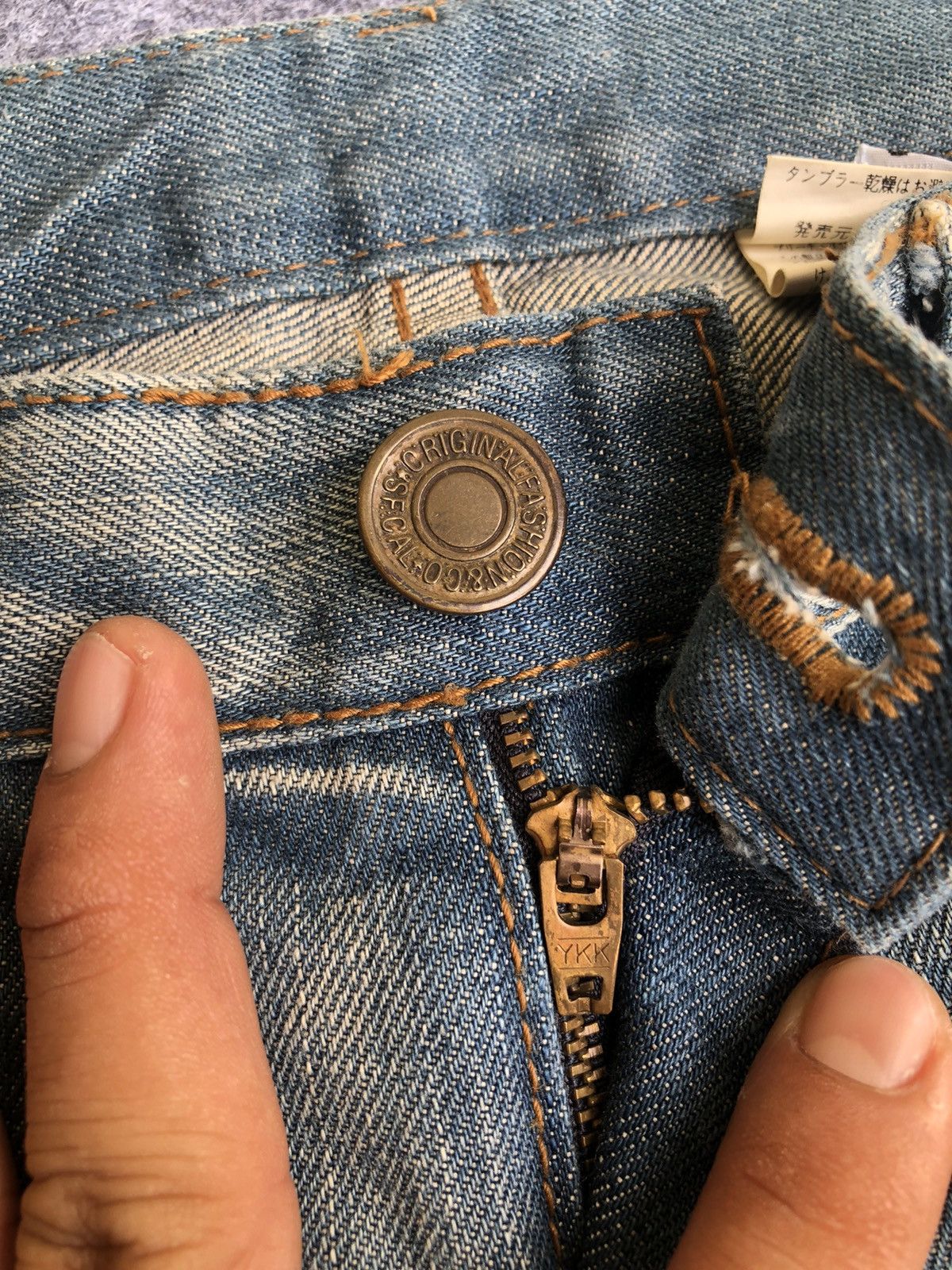Japanese Brand Rare🔥Japanese Agate Label Distressed Flared Jeans Size 31" - 8 Thumbnail