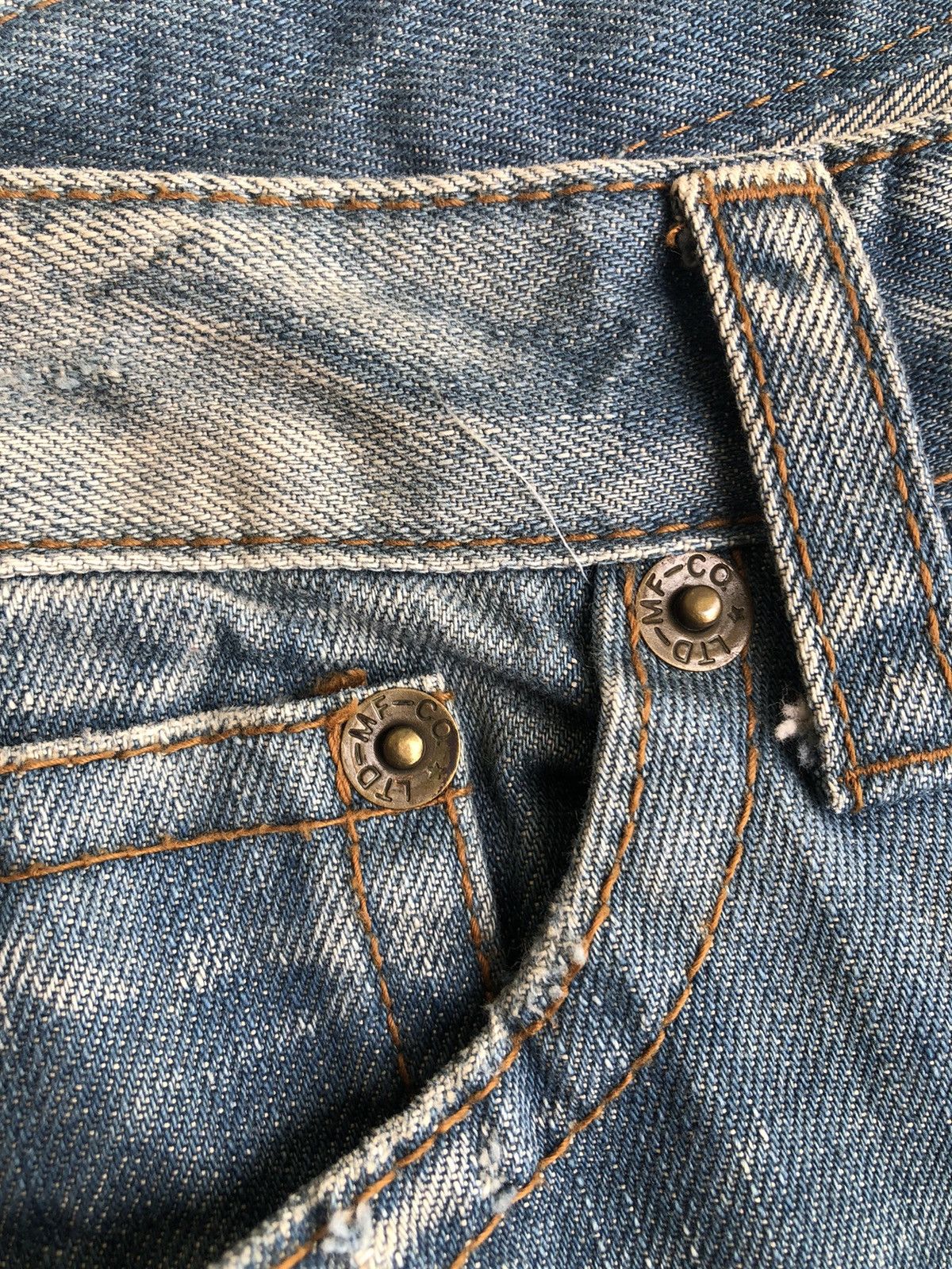 Japanese Brand Rare🔥Japanese Agate Label Distressed Flared Jeans Size 31" - 9 Thumbnail