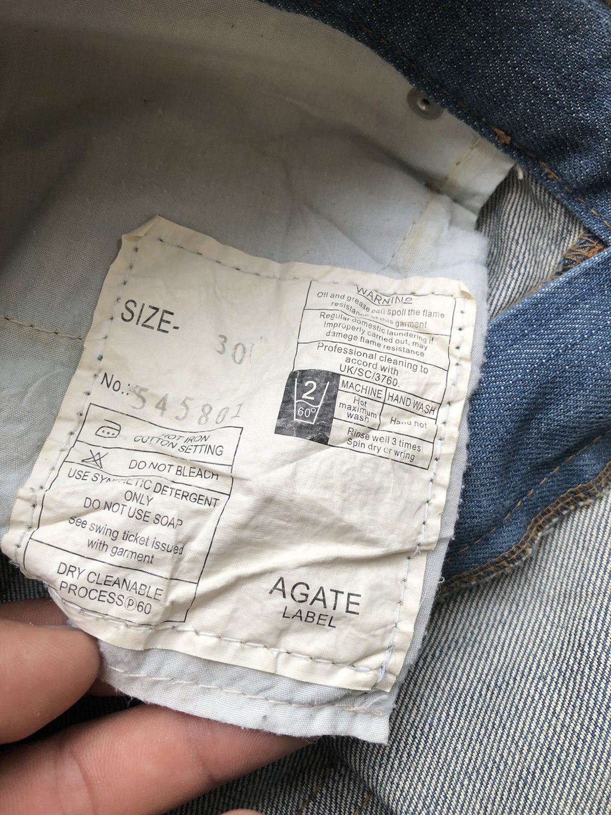 Japanese Brand Rare🔥Japanese Agate Label Distressed Flared Jeans Size 31" - 11 Thumbnail