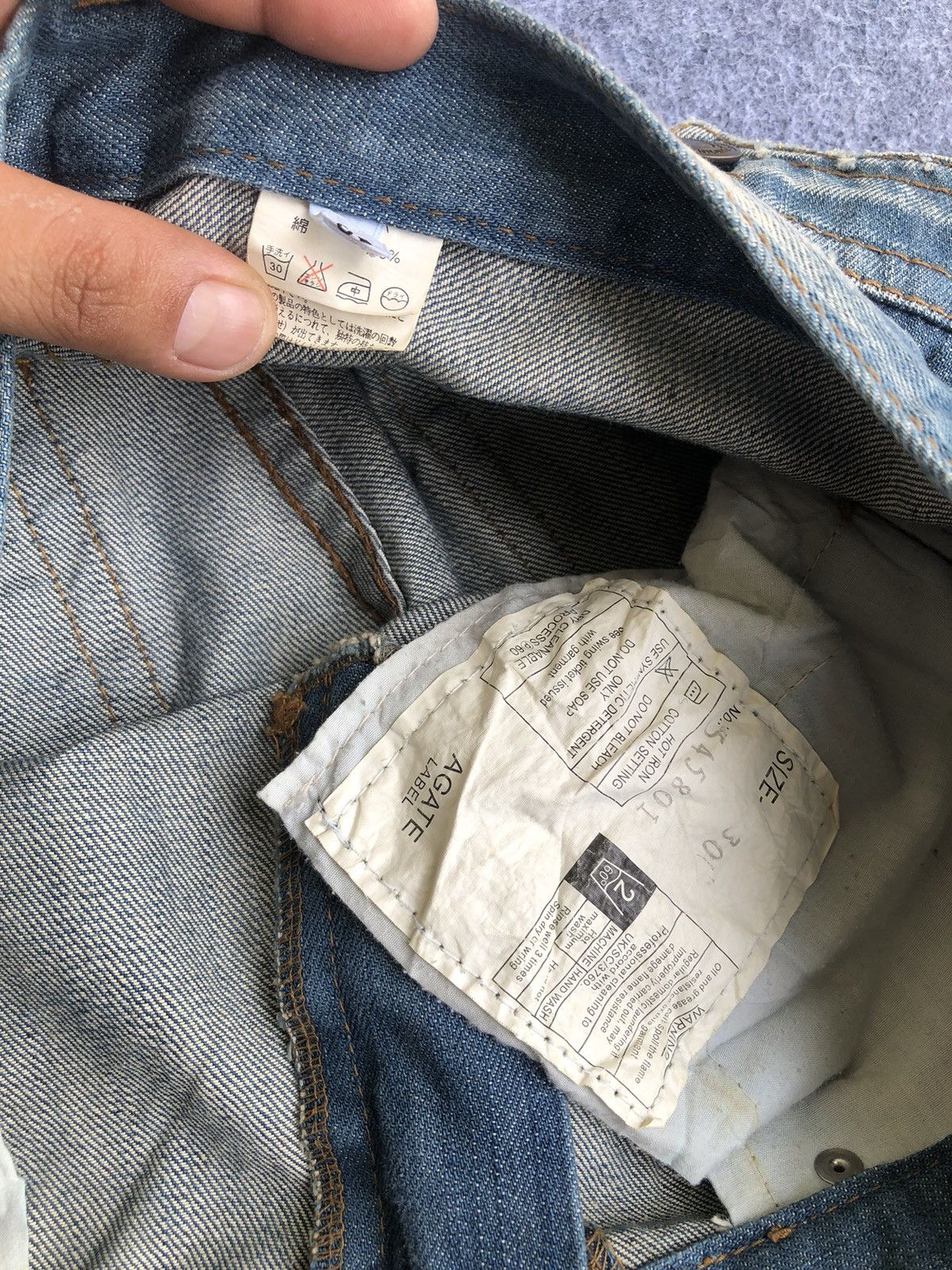 Japanese Brand Rare🔥Japanese Agate Label Distressed Flared Jeans Size 31" - 10 Thumbnail