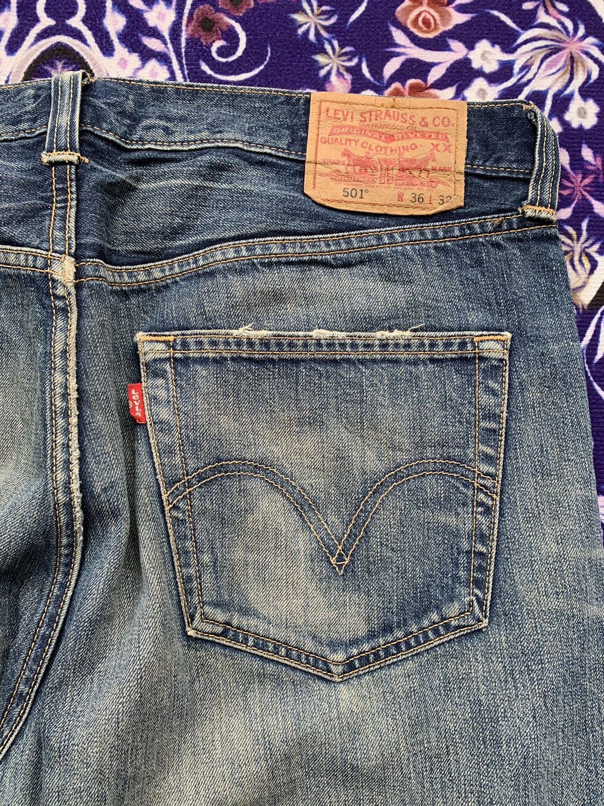 Levi's Vintage Clothing Vintage Levis 501 Faded Wash Denim Size US 39 - 11 Thumbnail