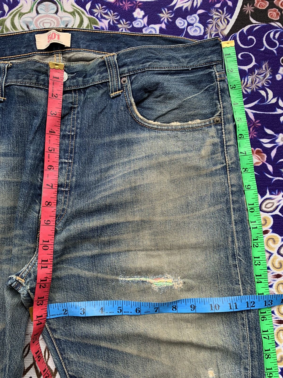 Levi's Vintage Clothing Vintage Levis 501 Faded Wash Denim Size US 39 - 13 Thumbnail