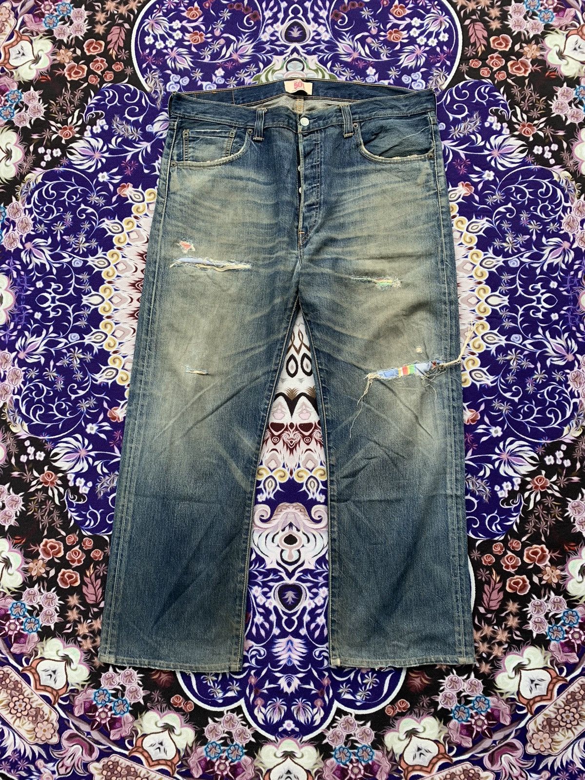 Levi's Vintage Clothing Vintage Levis 501 Faded Wash Denim Size US 39 - 1 Thumbnail