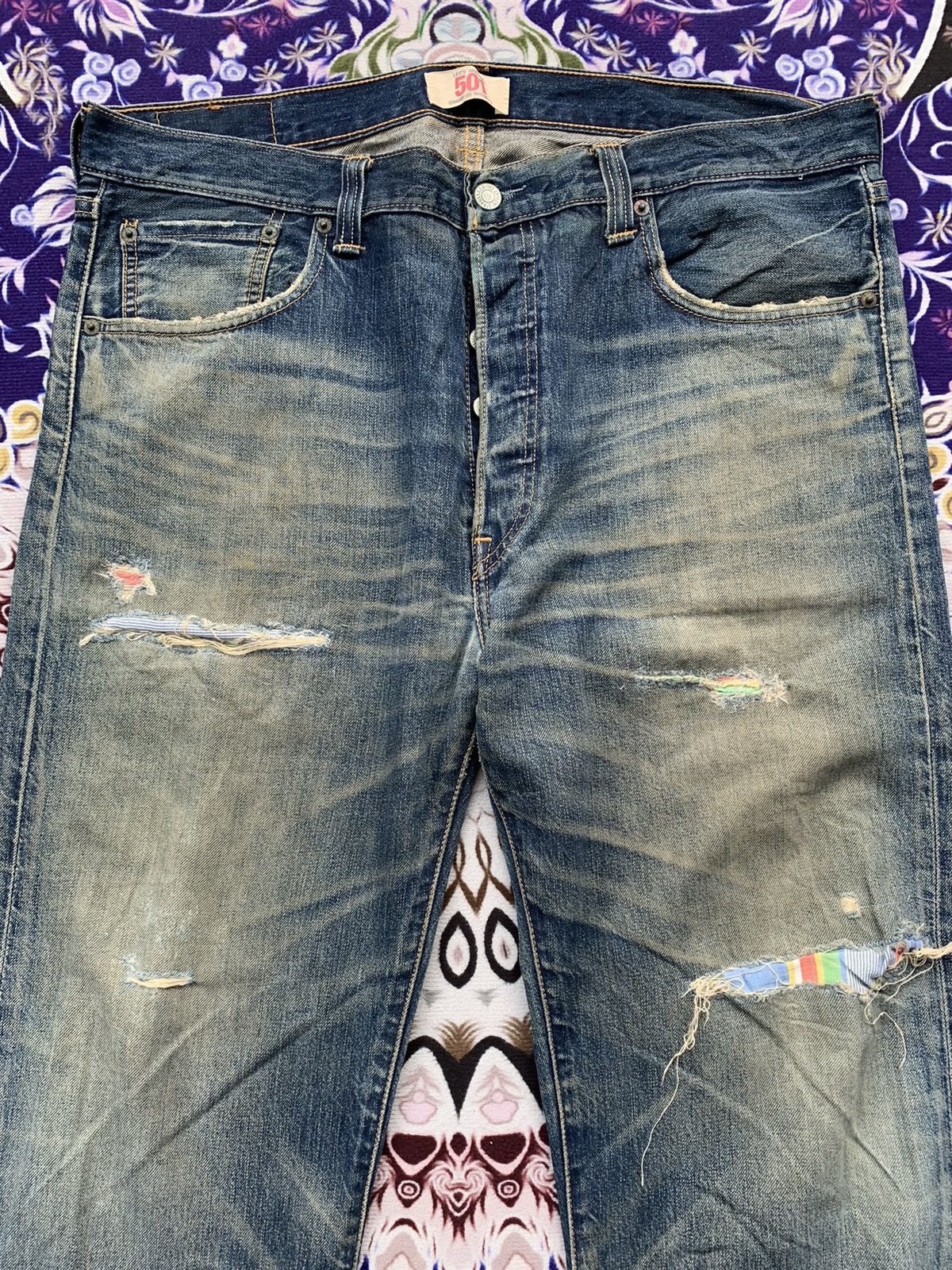 Levi's Vintage Clothing Vintage Levis 501 Faded Wash Denim Size US 39 - 4 Thumbnail