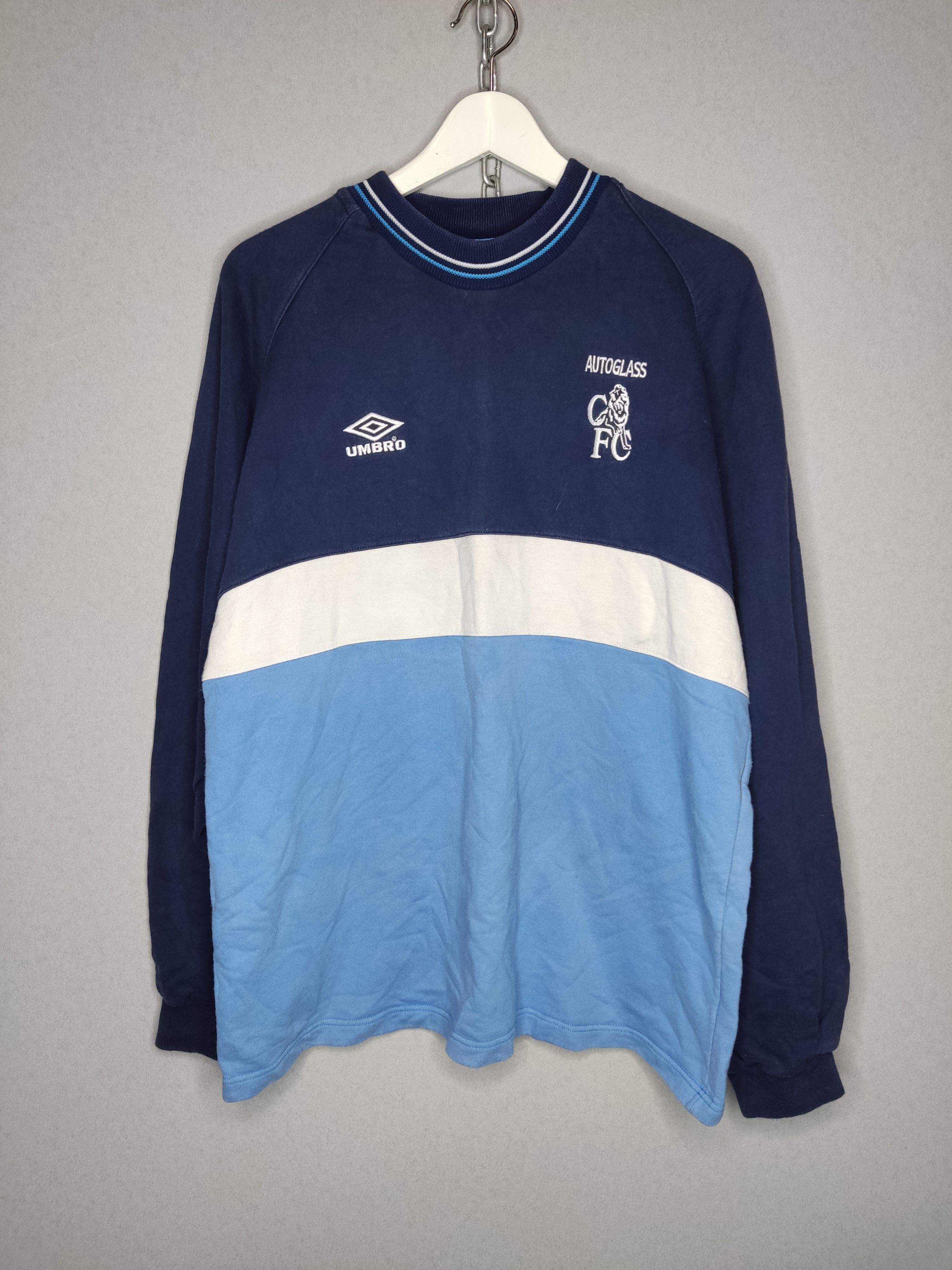 CHELSEA 90s VINTAGE FOOTBALL SOCCER SWEATSHIRT UMBRO sz S MEN