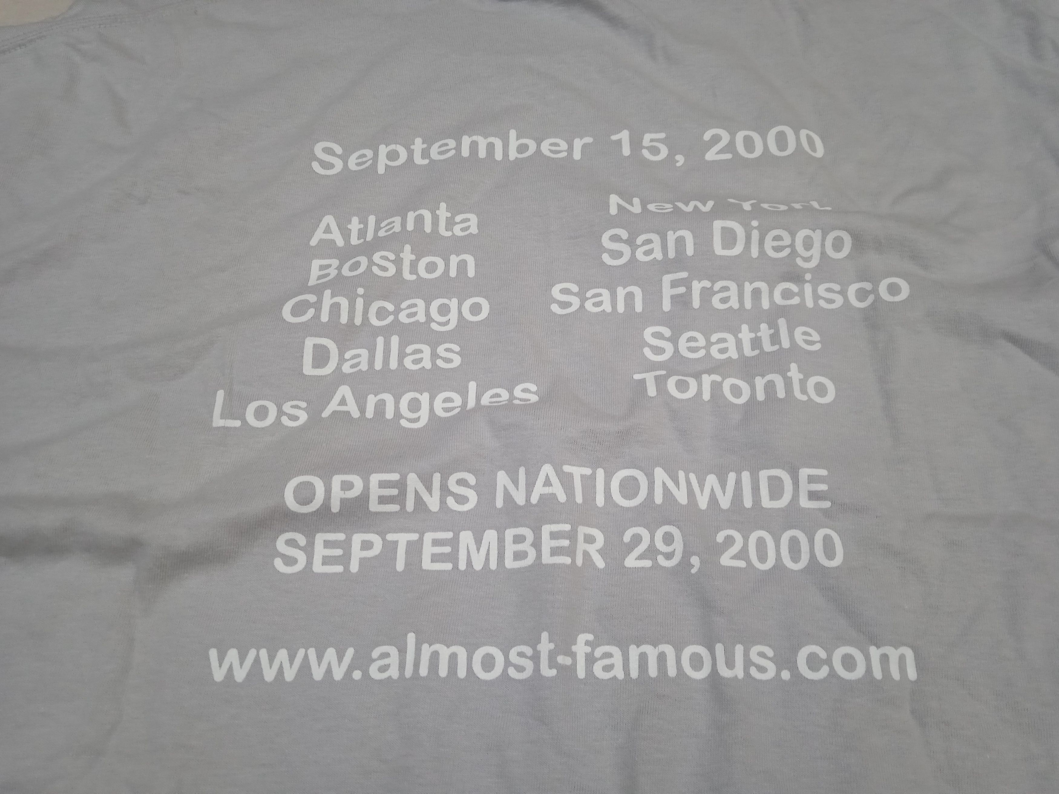 Vintage Vintage 00s Almost Famous Promo T-Shirt Film Size US XL / EU 56 / 4 - 6 Thumbnail