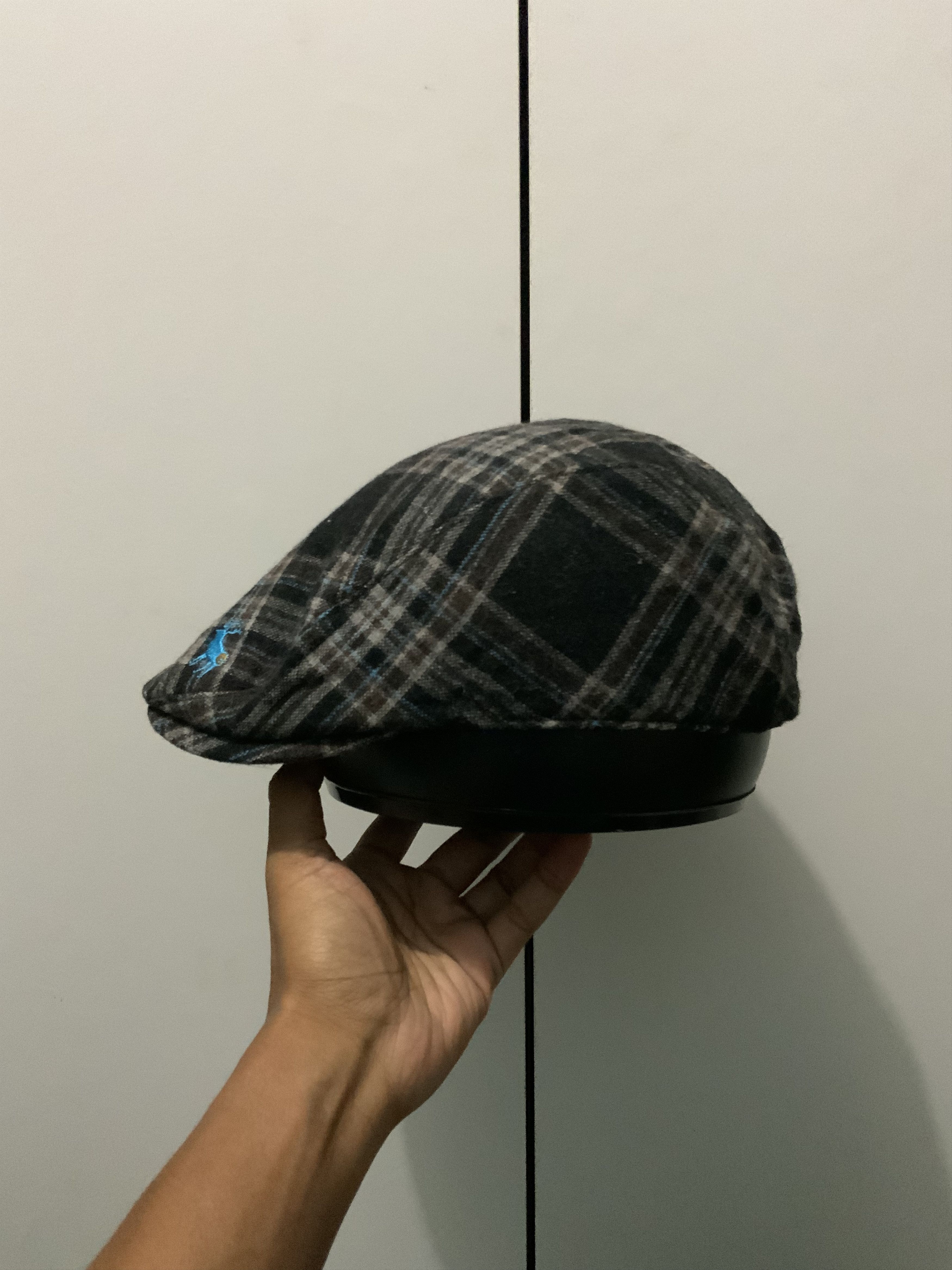 If Six Was Nine Wool Plaid Flat Baretta Hat Cap Size ONE SIZE - 2 Thumbnail