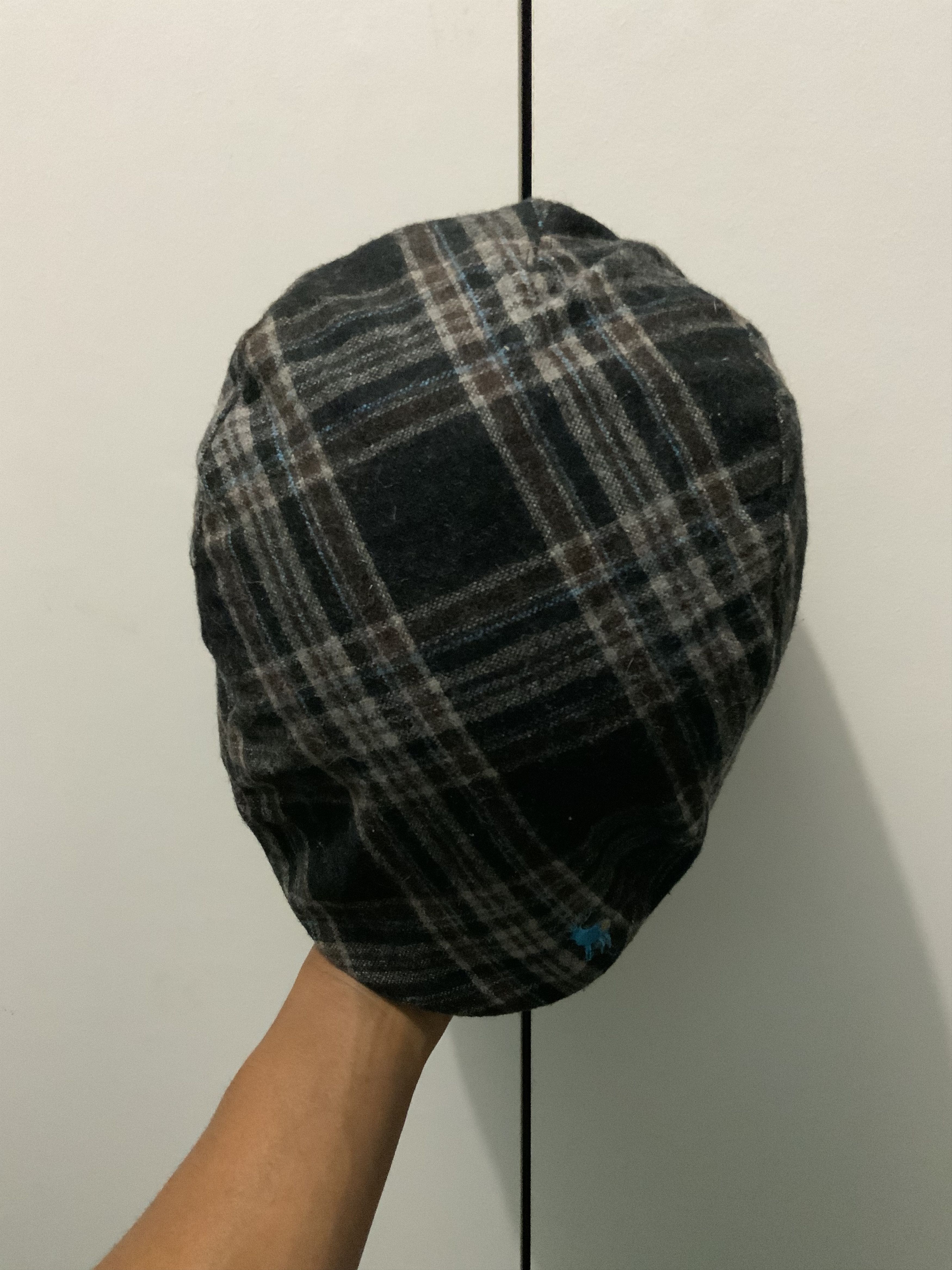 If Six Was Nine Wool Plaid Flat Baretta Hat Cap Size ONE SIZE - 6 Thumbnail