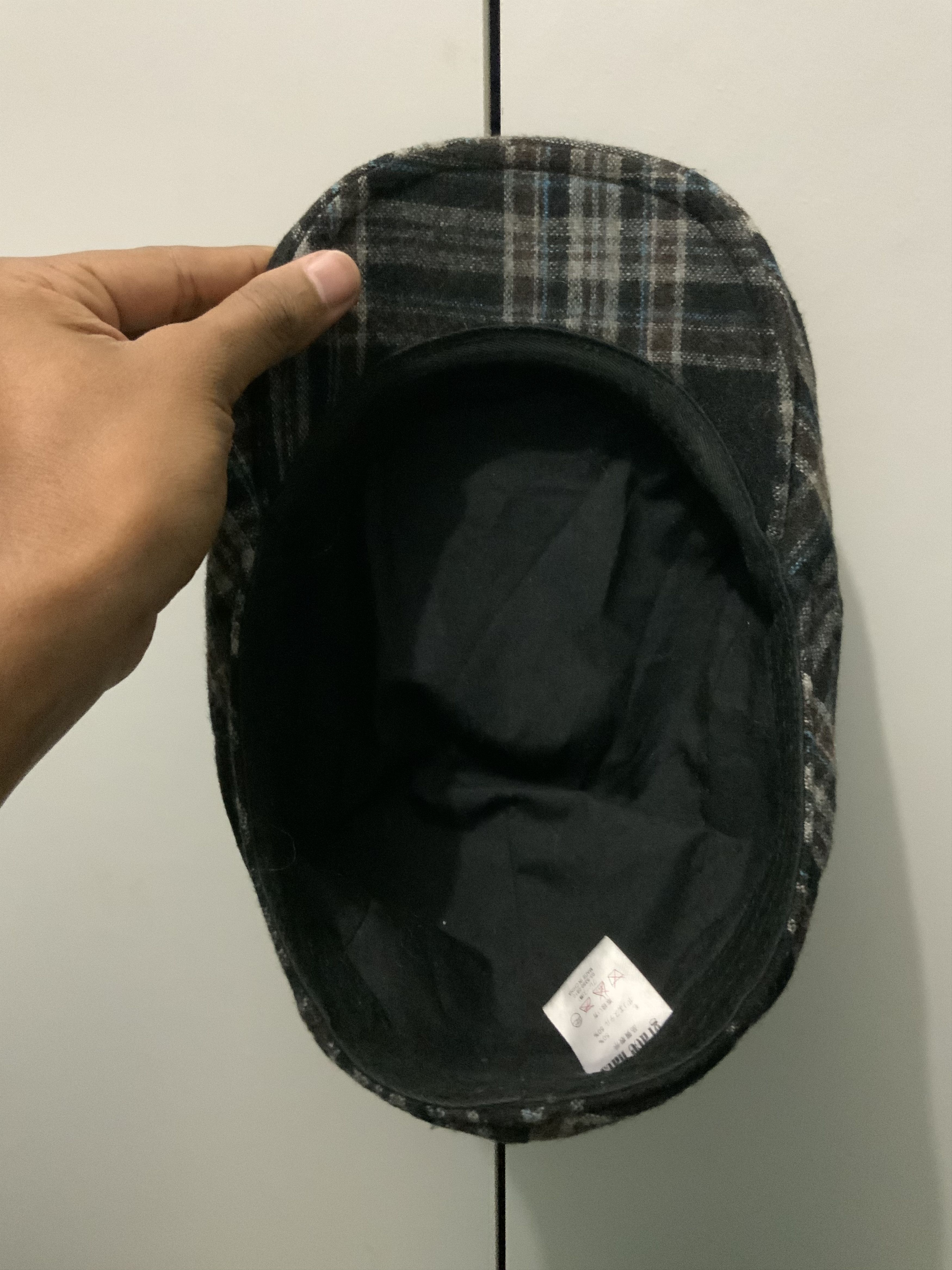 If Six Was Nine Wool Plaid Flat Baretta Hat Cap Size ONE SIZE - 7 Thumbnail