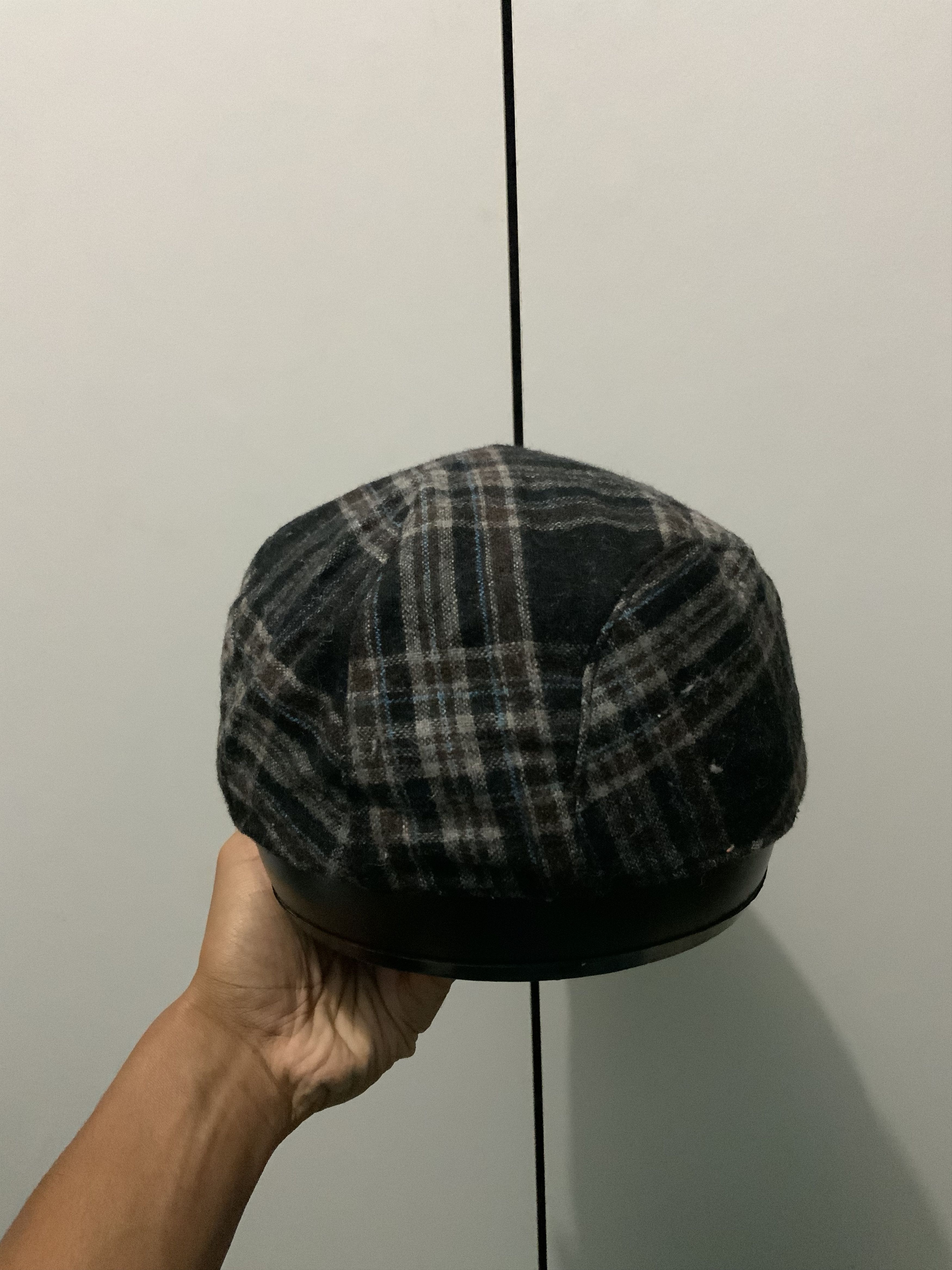 If Six Was Nine Wool Plaid Flat Baretta Hat Cap Size ONE SIZE - 4 Thumbnail