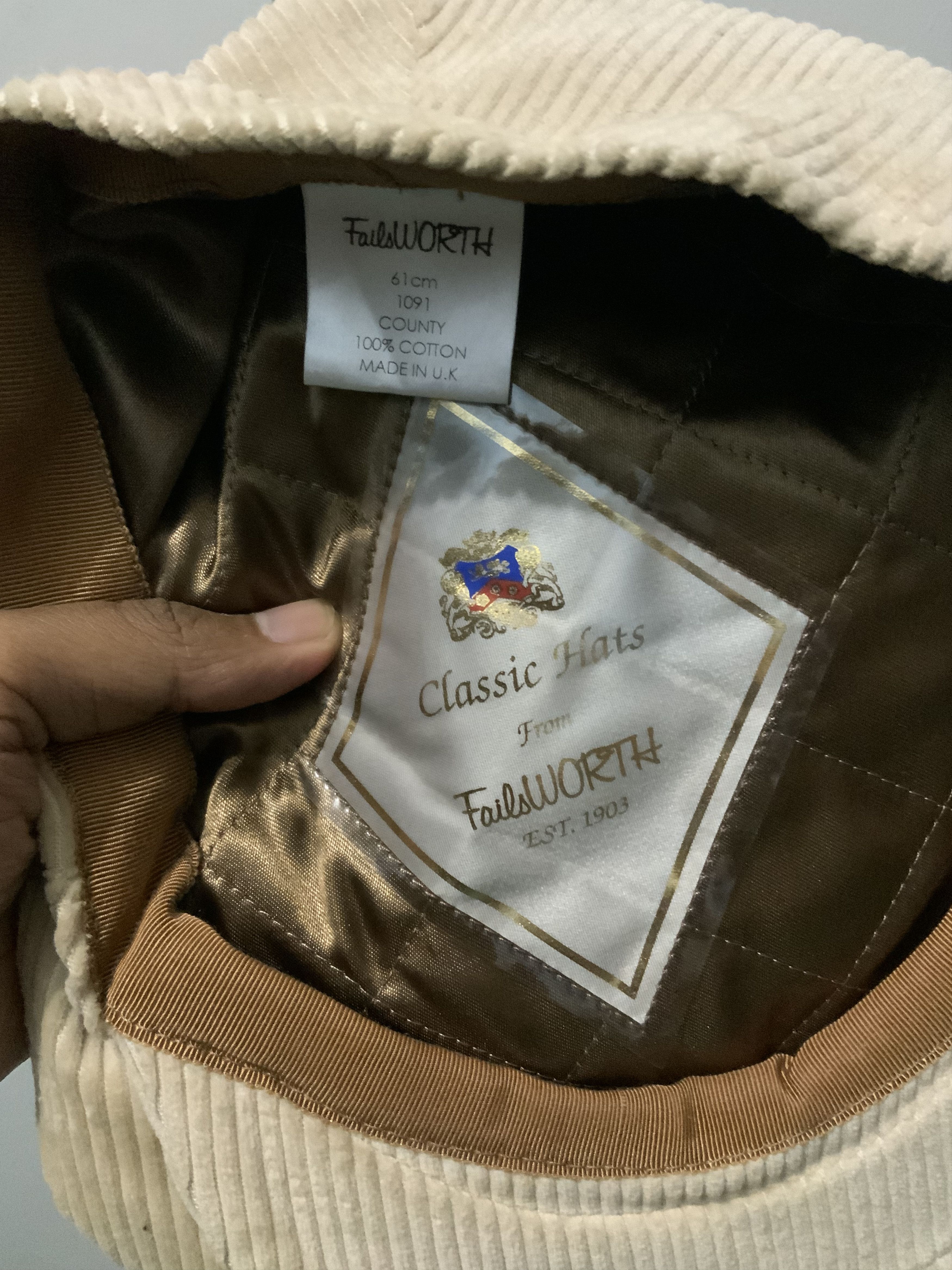 Vintage Vintage Failsworth UK Corduroy Classic Beretta Hat Size ONE SIZE - 13 Thumbnail