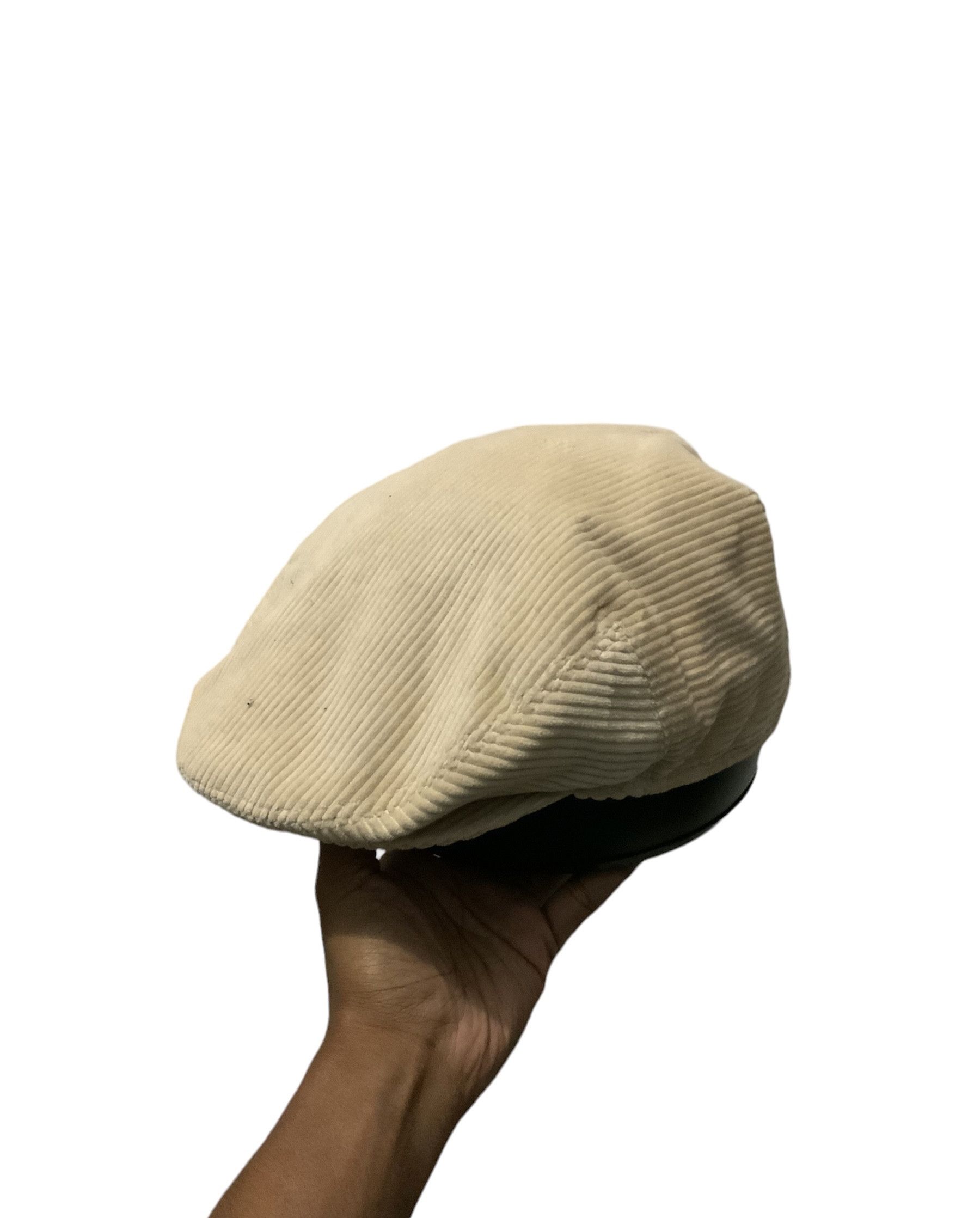 image of Corduroi Club x Retro Hat Vintage Failsworth Uk Corduroy Classic Beretta Hat in Cream/Red, Men's