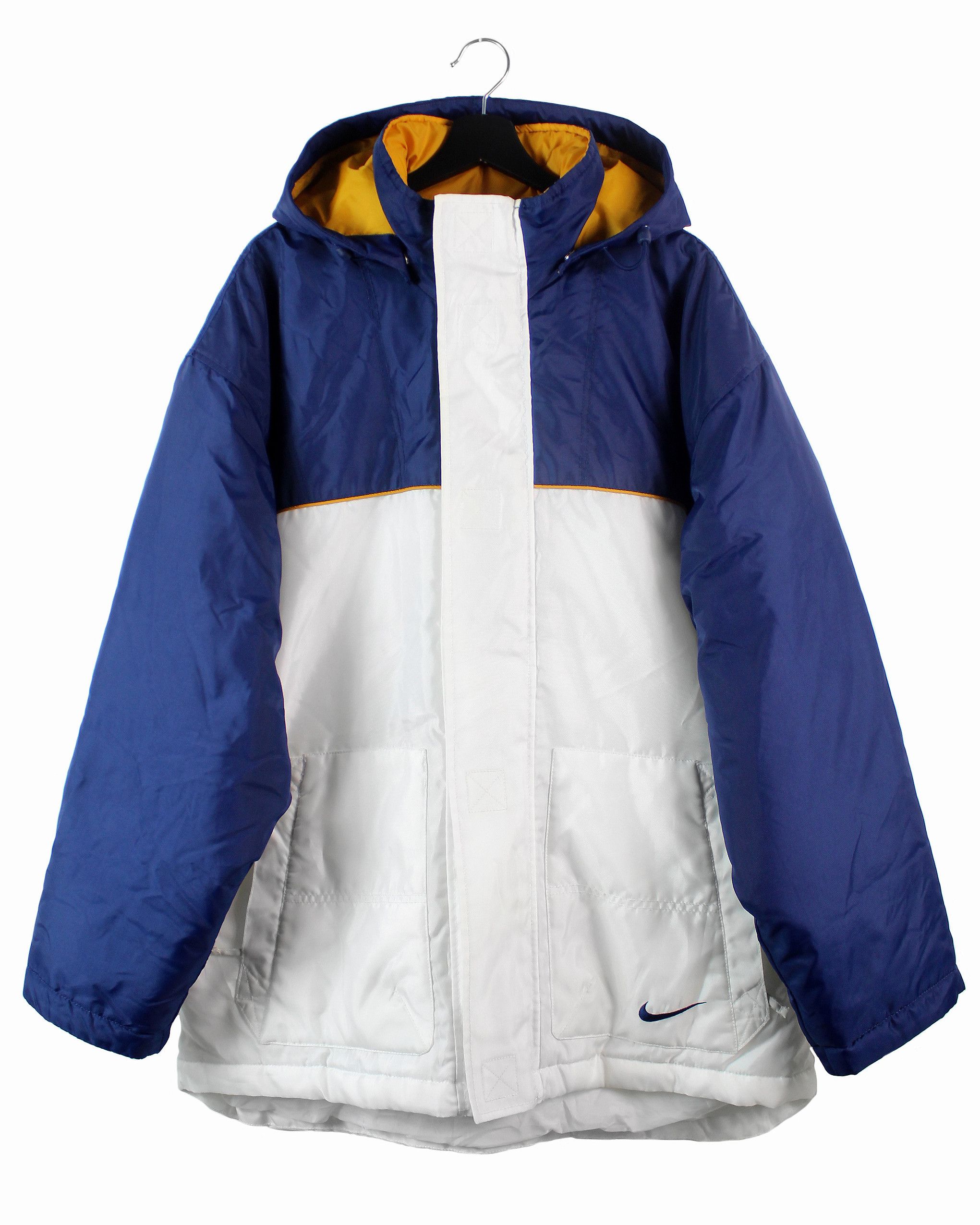 Nike 90s vintage NIKE big Swoosh hooded jacket insulated coat OG Size US L / EU 52-54 / 3 - 5 Thumbnail