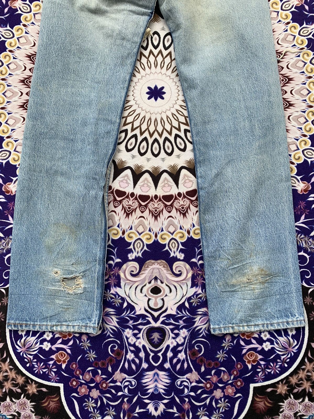 Levi's Vintage Levis 501 Faded Wash Distresed Denim Size US 30 / EU 46 - 5 Thumbnail