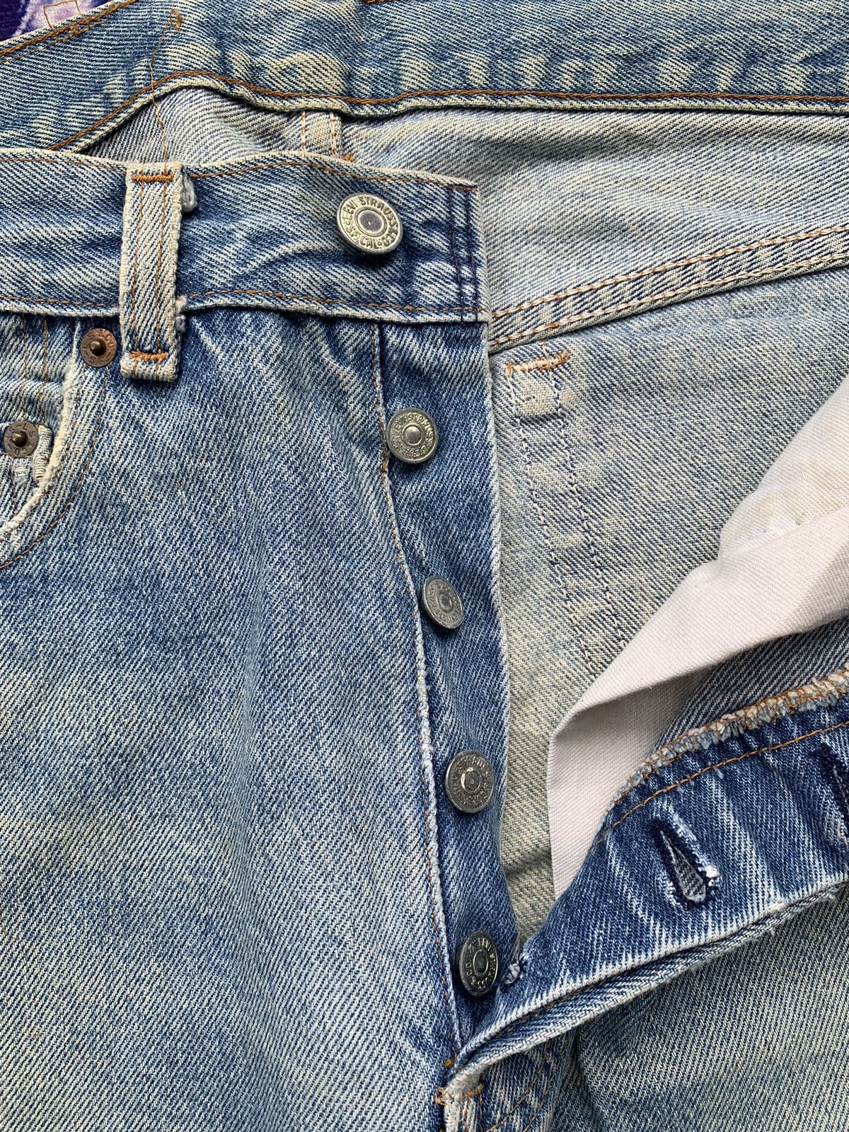 Levi's Vintage Levis 501 Faded Wash Distresed Denim Size US 30 / EU 46 - 3 Thumbnail