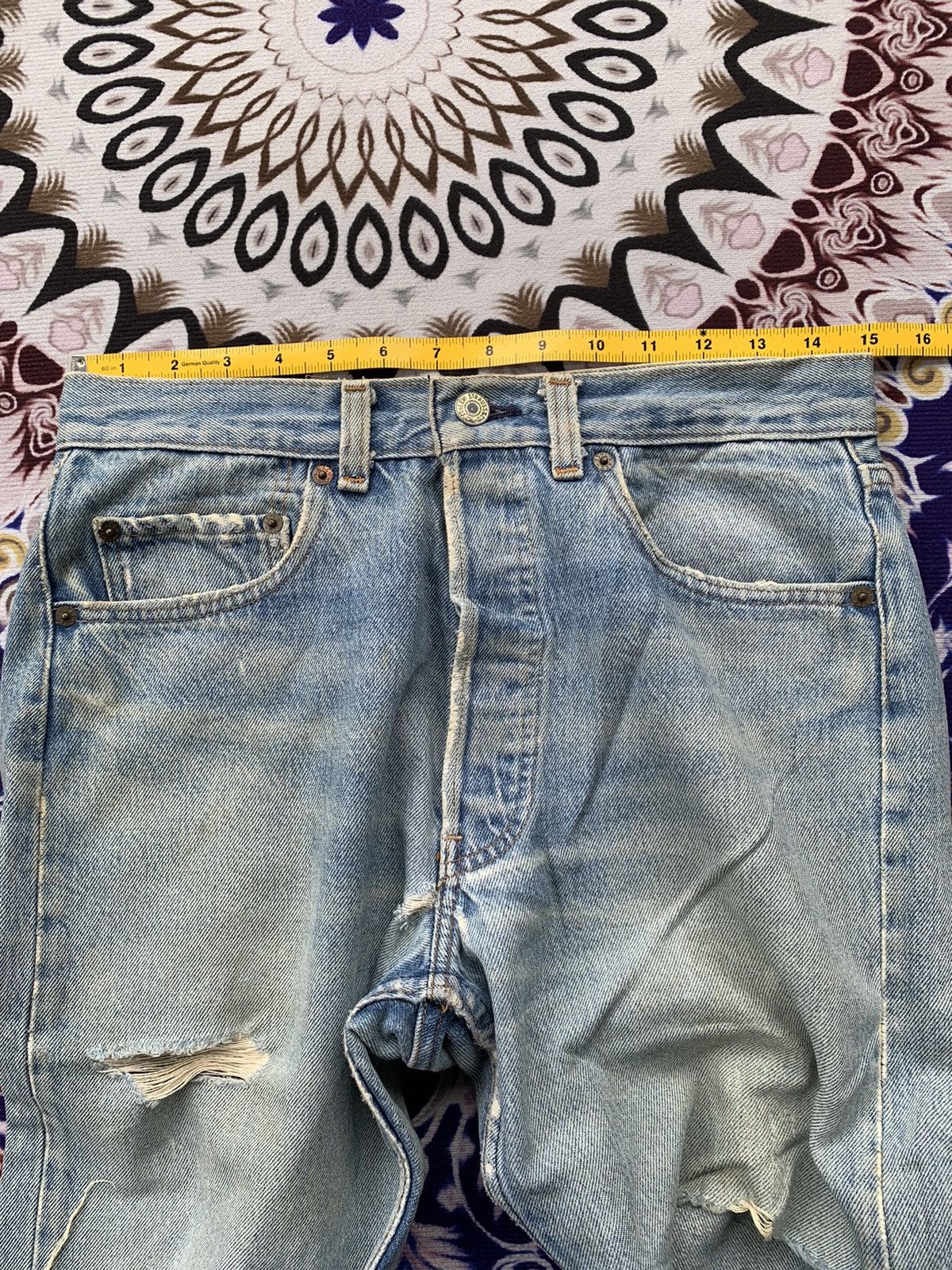 Levi's Vintage Levis 501 Faded Wash Distresed Denim Size US 30 / EU 46 - 9 Thumbnail