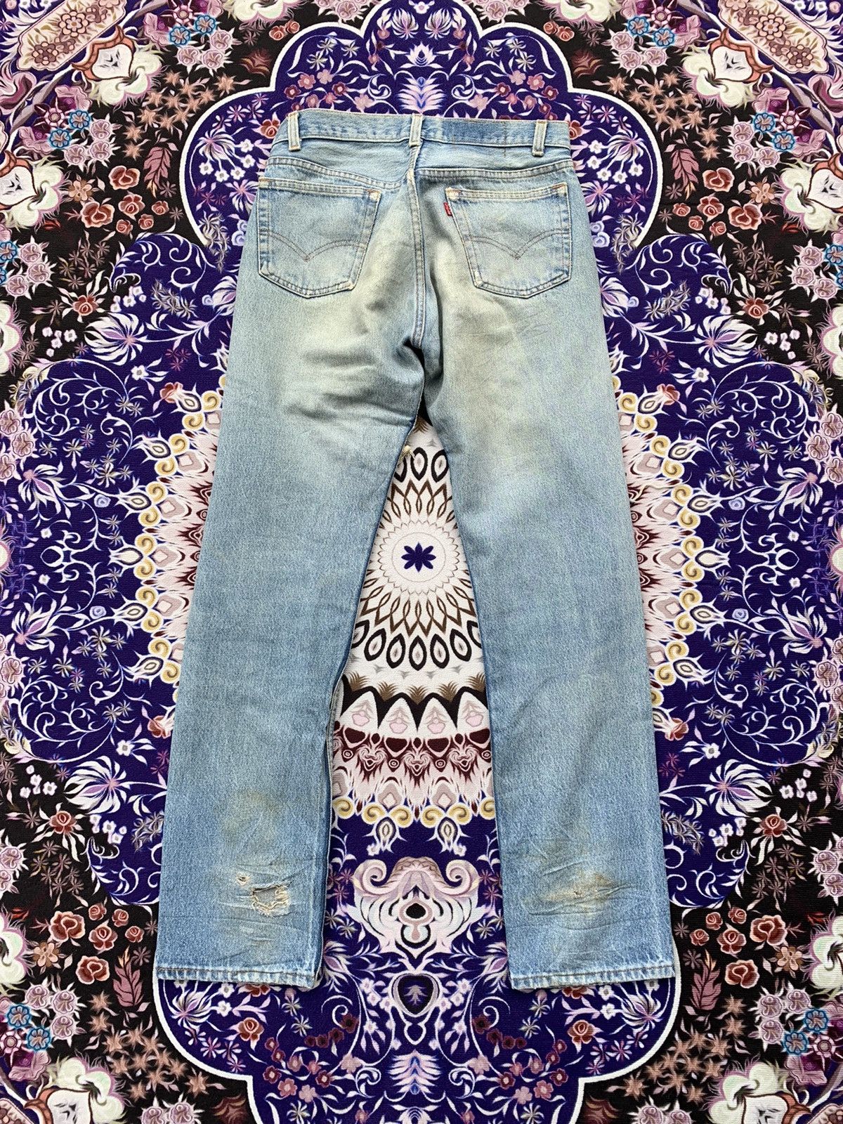 Levi's Vintage Levis 501 Faded Wash Distresed Denim Size US 30 / EU 46 - 4 Thumbnail