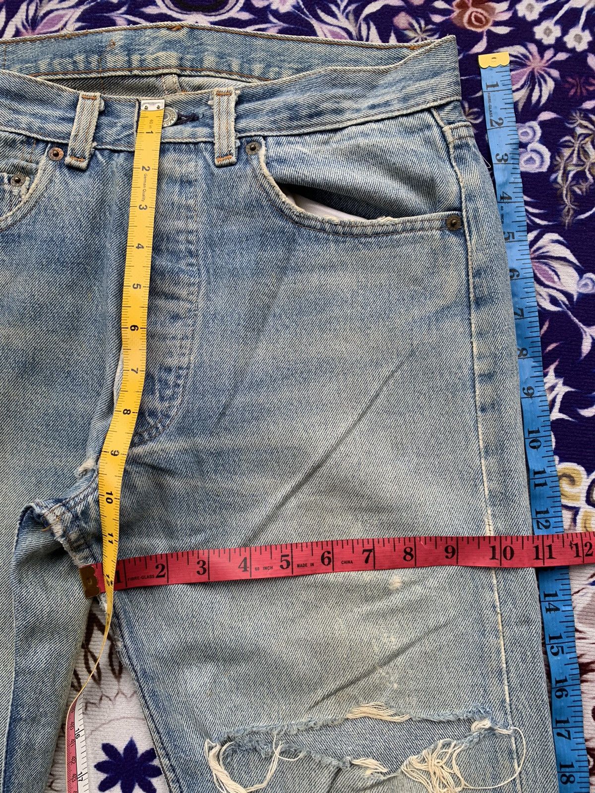 Levi's Vintage Levis 501 Faded Wash Distresed Denim Size US 30 / EU 46 - 8 Thumbnail