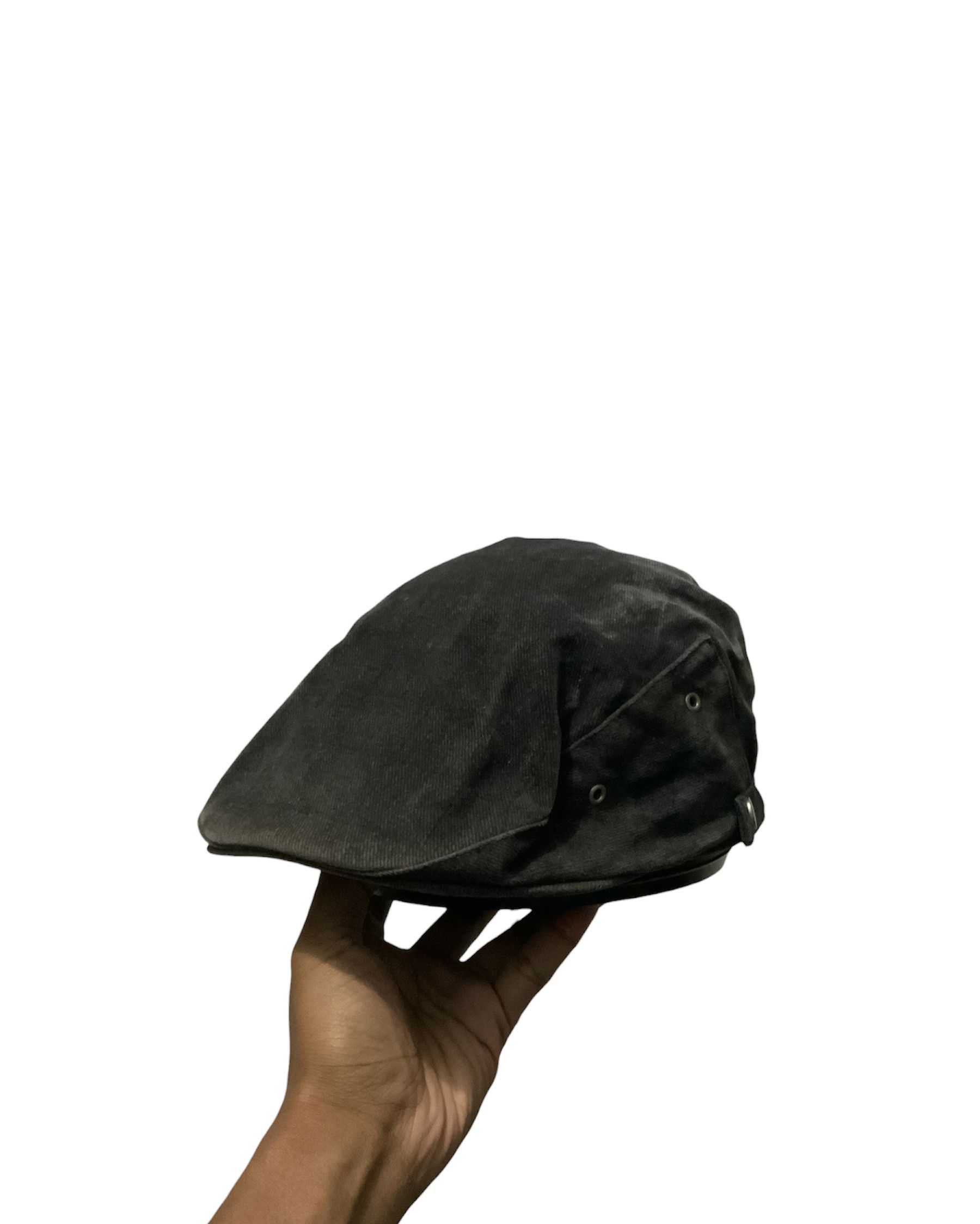 image of Archival Clothing x Retro Hat Denim Velvet Faded Streetwear Retro Beretta Hat in Black, Men's