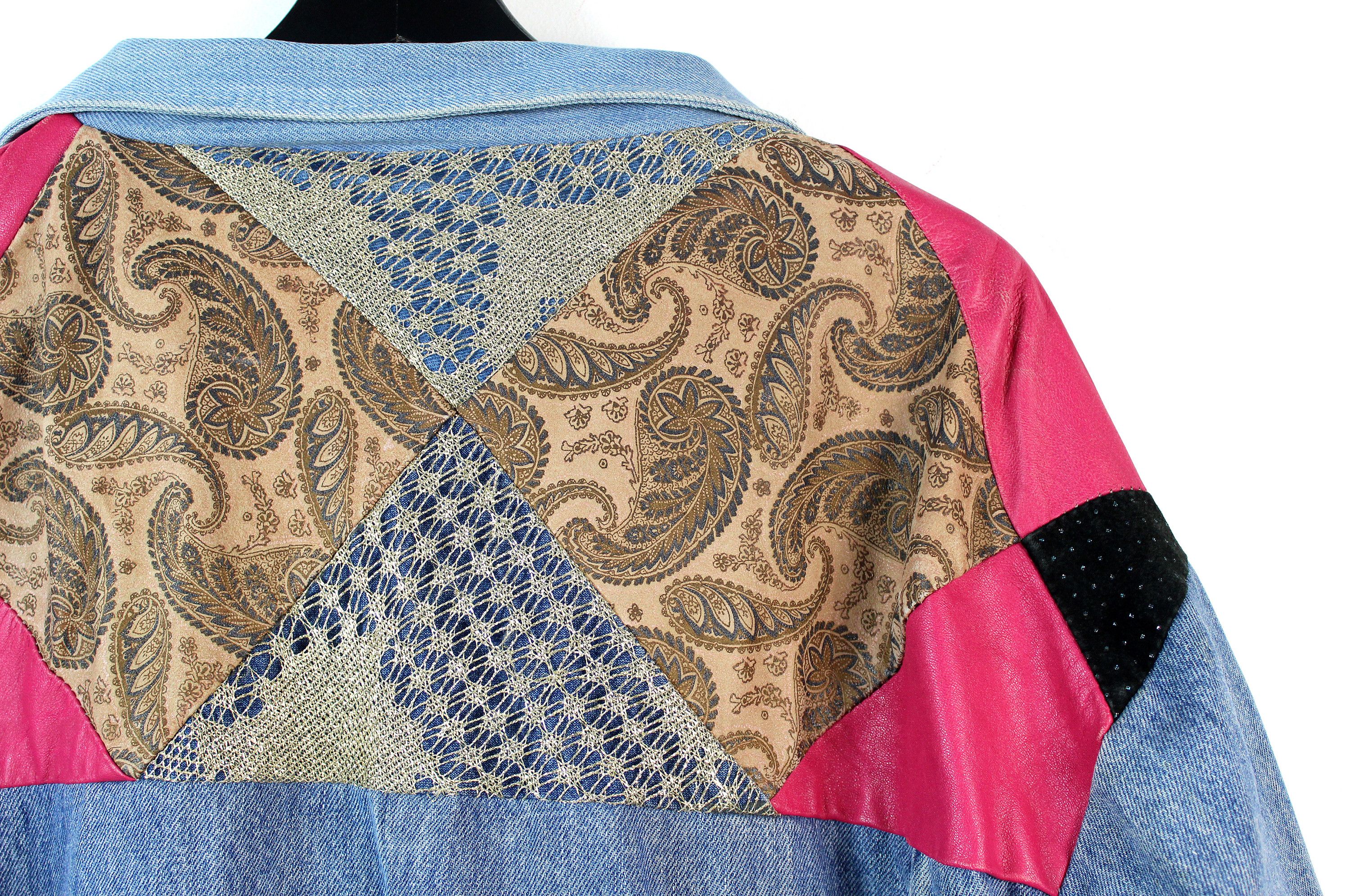 Vintage vintage Statement iconic custom made patchwork jacket XS S Size US XS / EU 42 / 0 - 12 Thumbnail