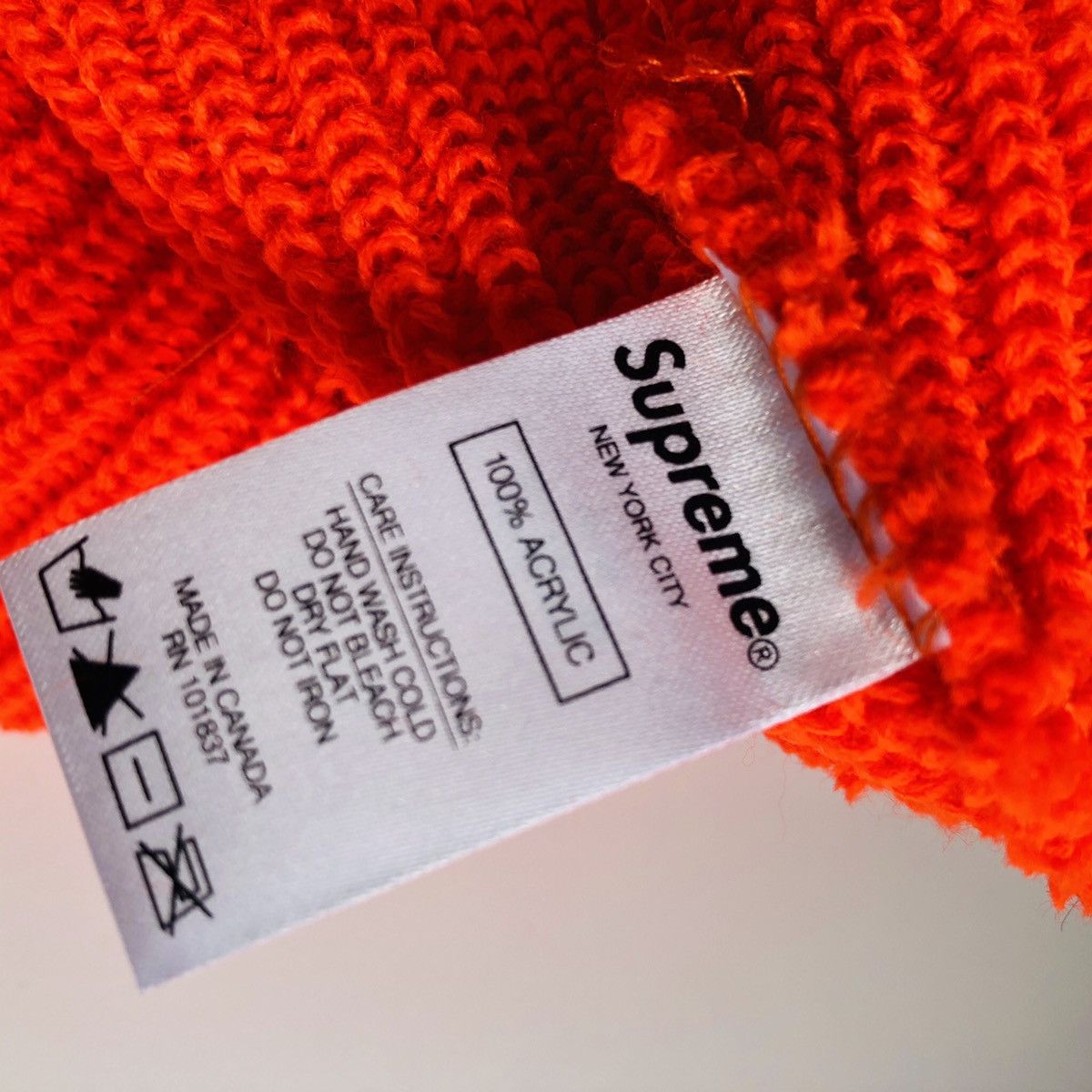 Supreme FW20 Loose Gauge Beanie BRIGHT ORANGE Size ONE SIZE - 4 Thumbnail