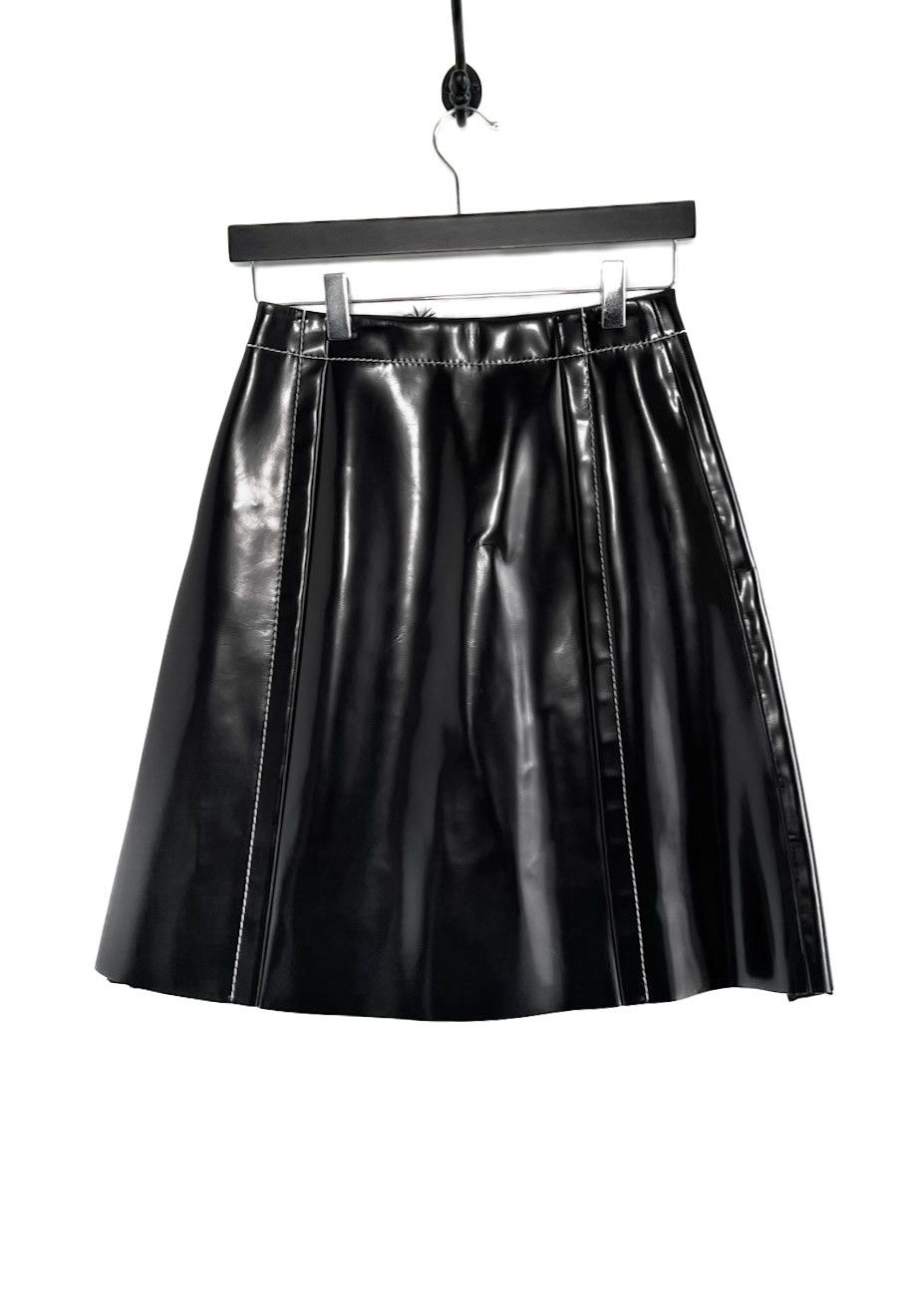 Proenza Schouler Proenza Schouler Black Coated A-line Skirt Size 26" / US 2 / IT 38 - 2 Thumbnail