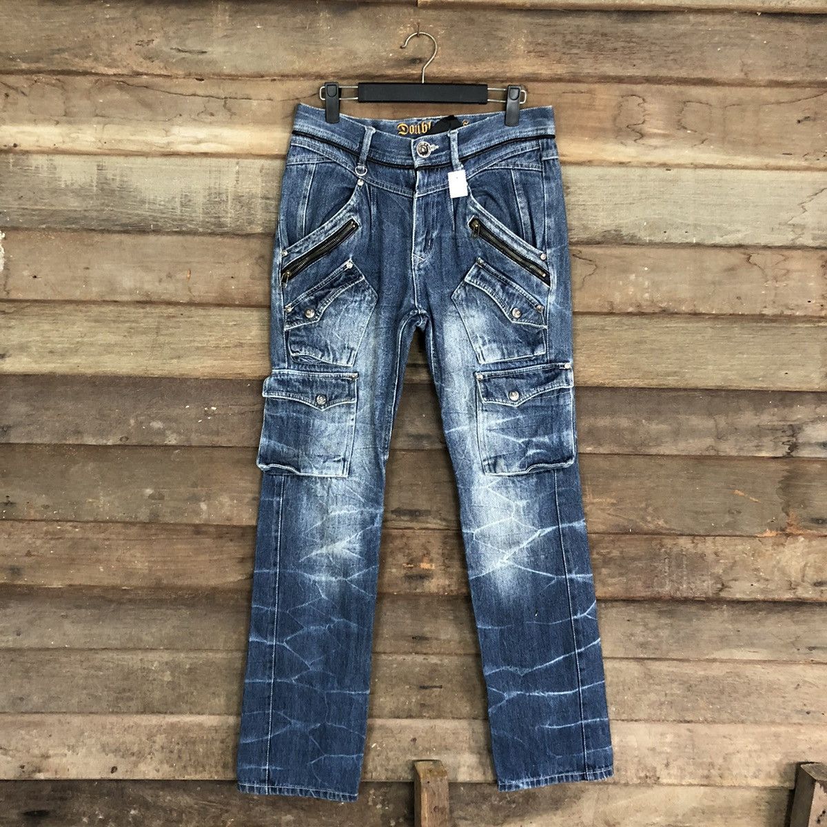 Le Grande Bleu (L.G.B.) Cargo Pants Multipocket DoubleFocus Denim Jeans Pants #A116 Size US 29 - 1 Thumbnail