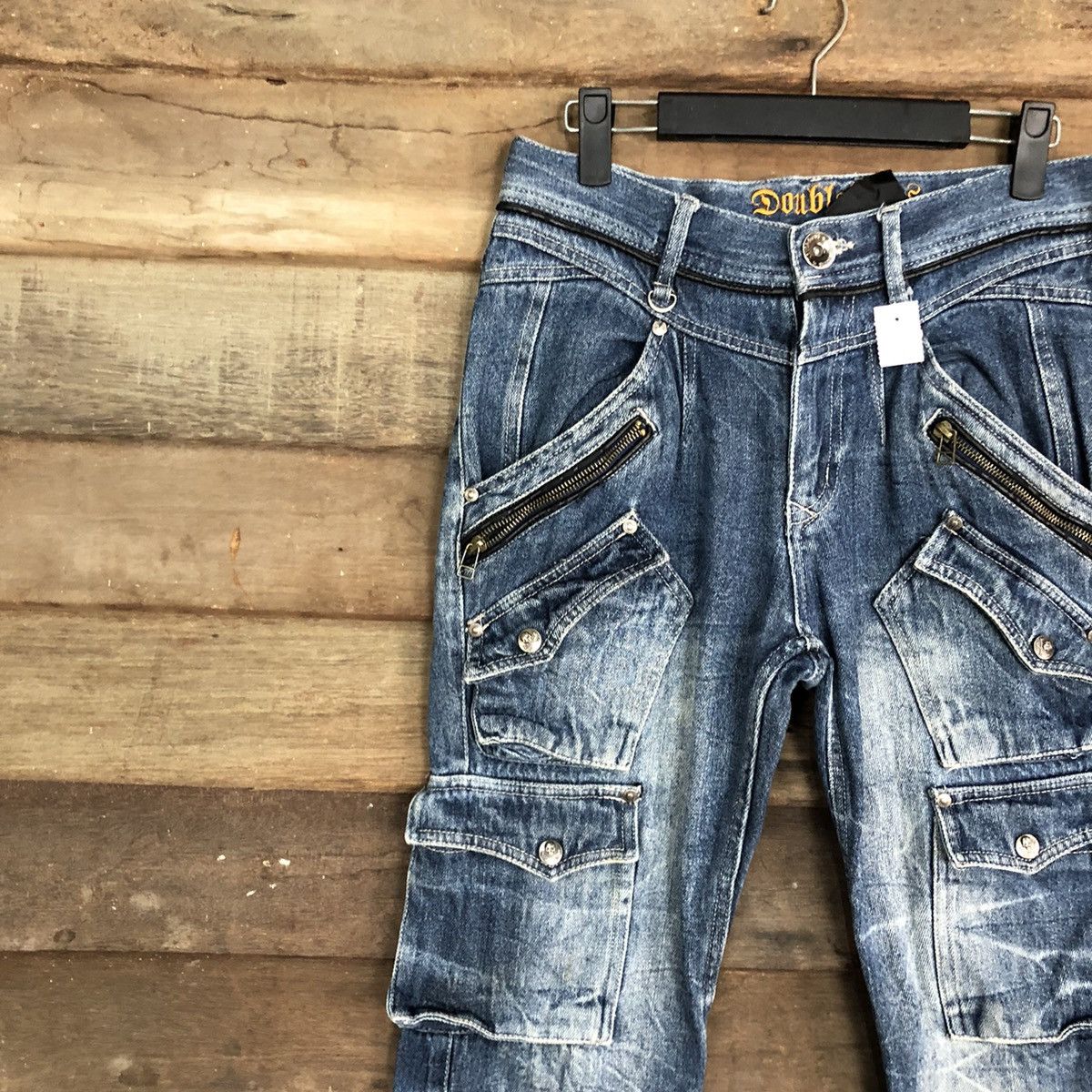 Le Grande Bleu (L.G.B.) Cargo Pants Multipocket DoubleFocus Denim Jeans Pants #A116 Size US 29 - 6 Thumbnail