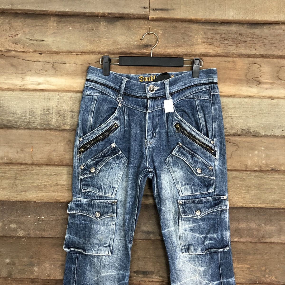 Le Grande Bleu (L.G.B.) Cargo Pants Multipocket DoubleFocus Denim Jeans Pants #A116 Size US 29 - 2 Thumbnail
