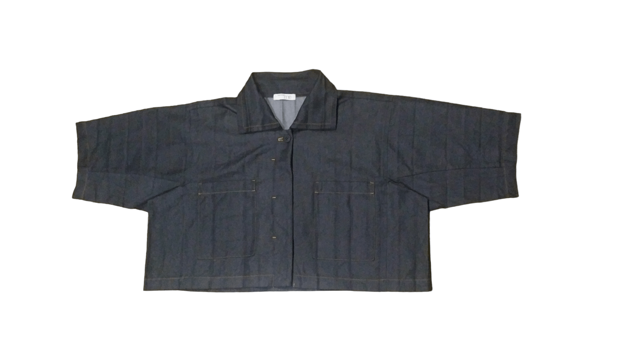 image of Archival Clothing x Avant Garde issey Miyake Me Flat Jeans Jacket in Black Denim, Women's